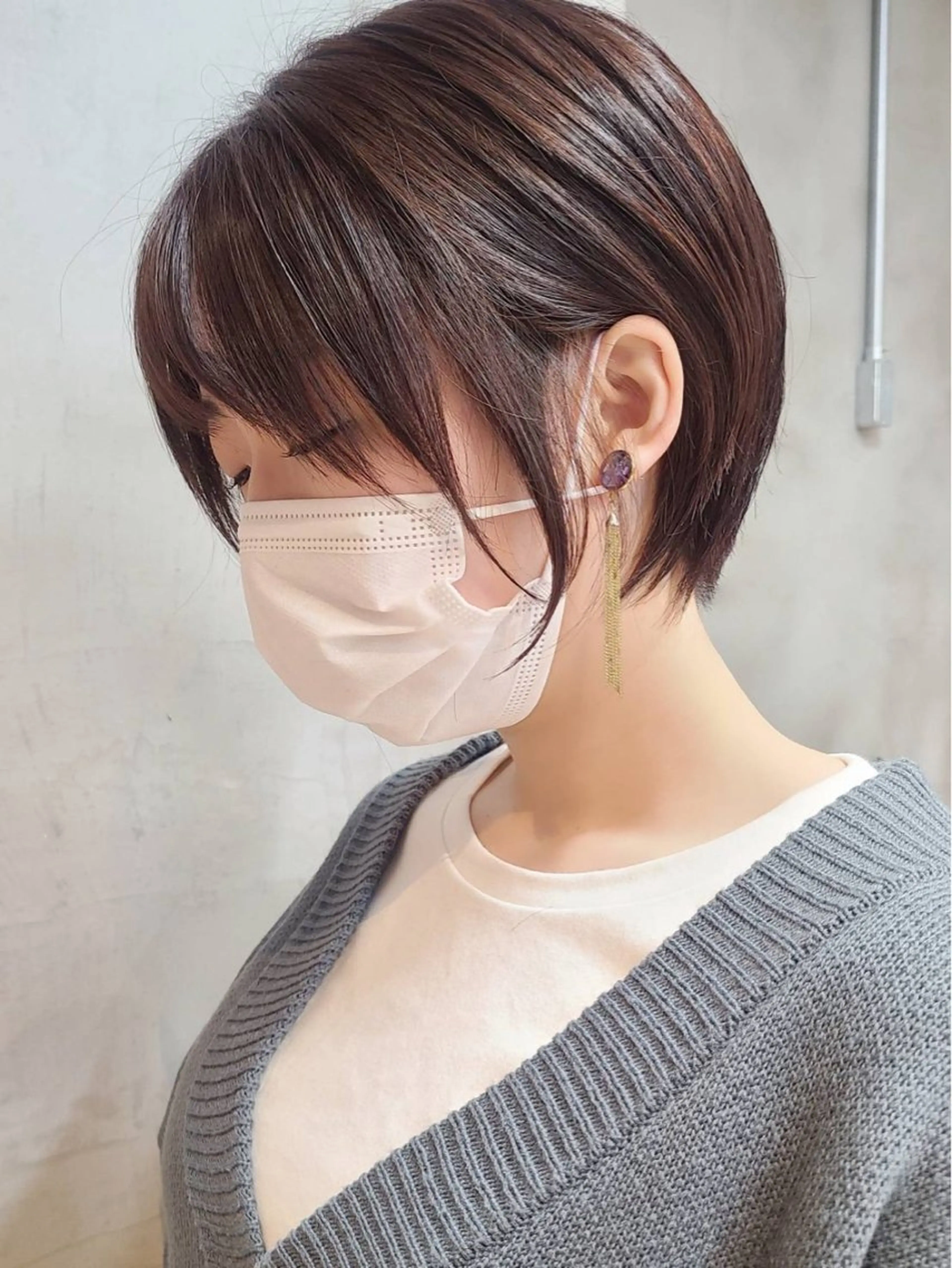 ショート カラー パーマ ヘアアレンジ ハンサムショート 丸みショート くびれヘア ショートヘア カット トリートメント ショートヘア原宿 fifth コシのヘアスタイル