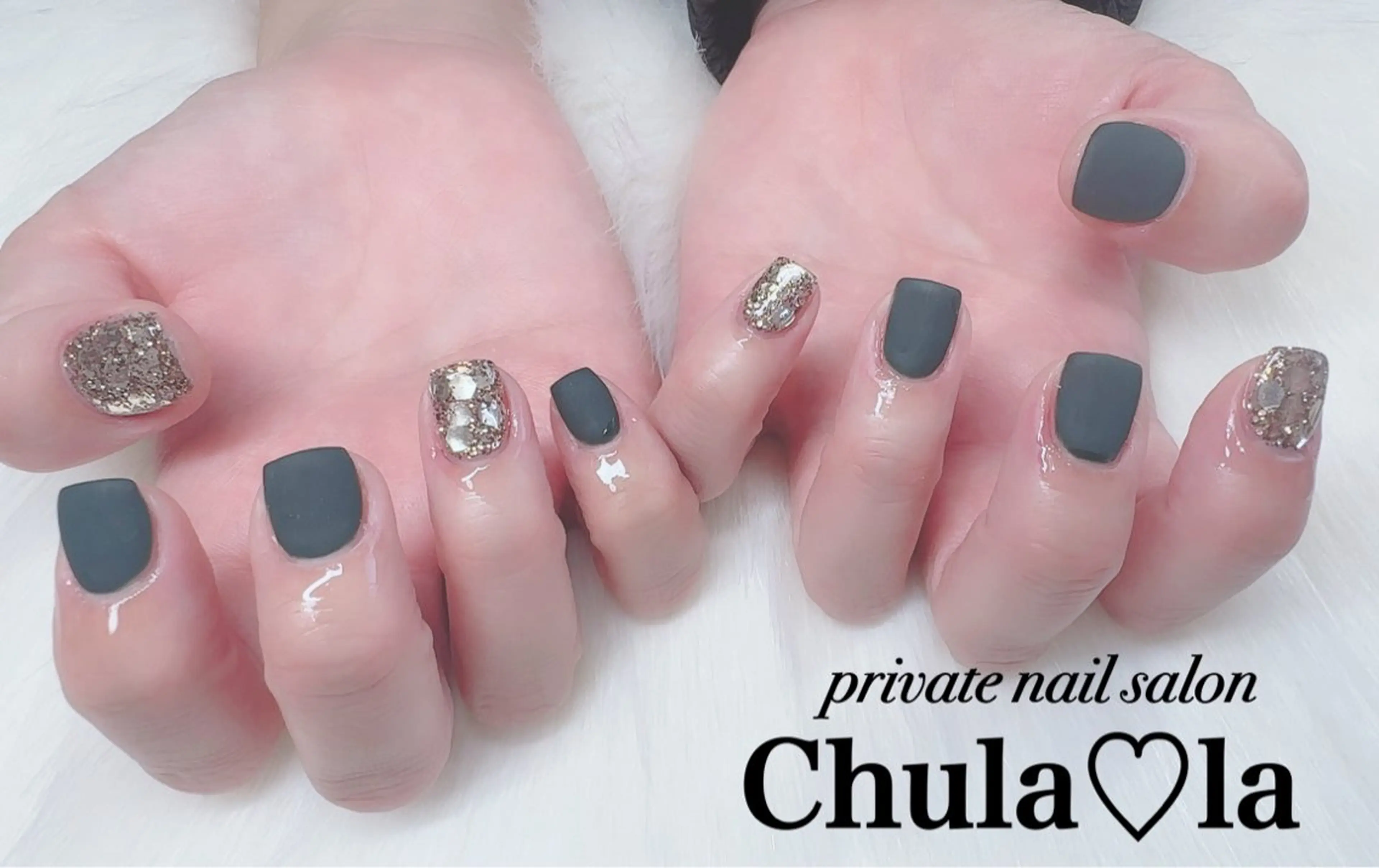 ネイル マットネイル ハンドネイル Chula♡la 豊見城市高安のネイルデザイン