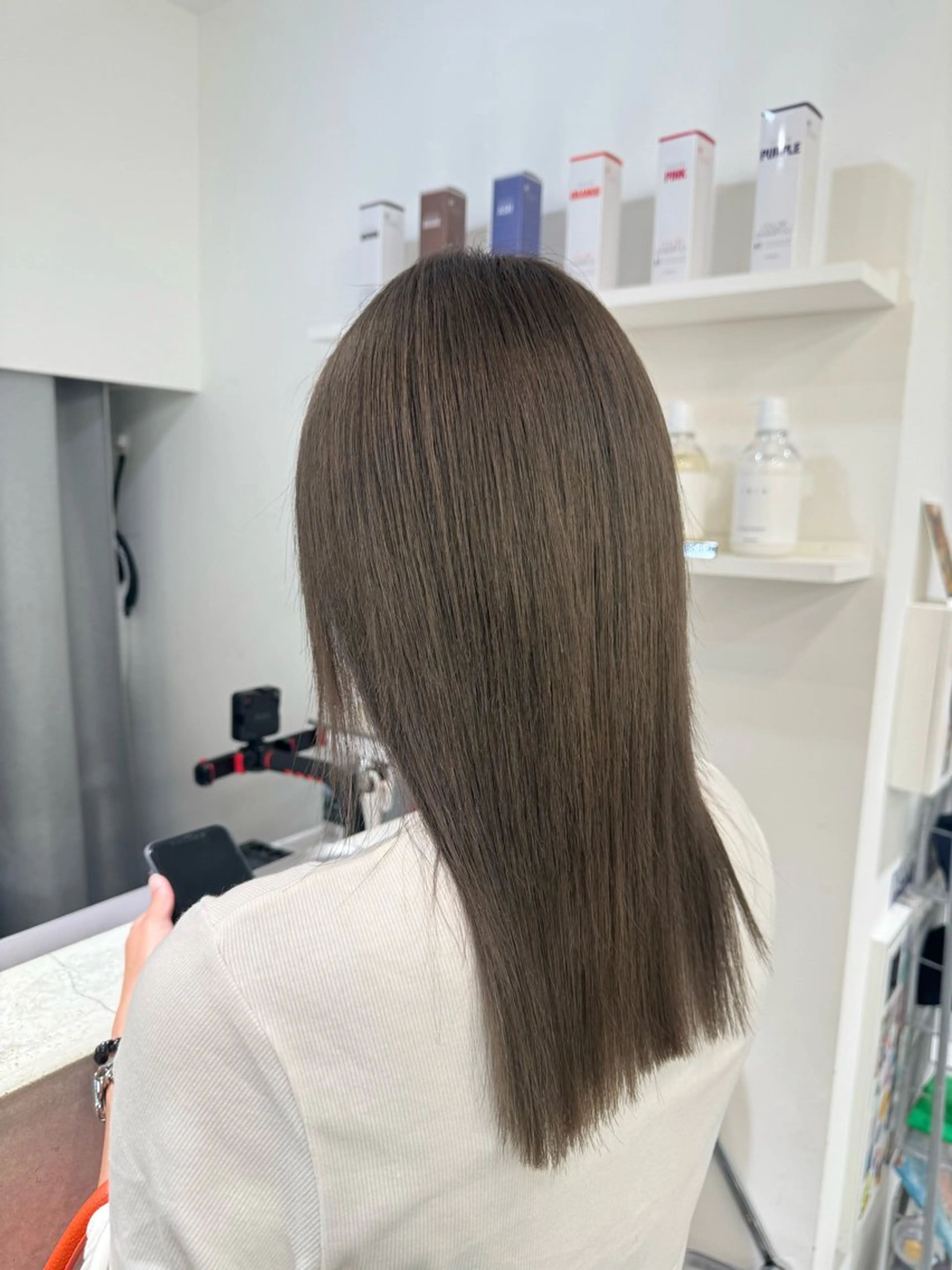 セミロング ヘアカラー トリートメント ブリーチ/髪質改善 前田志穂のヘアスタイル