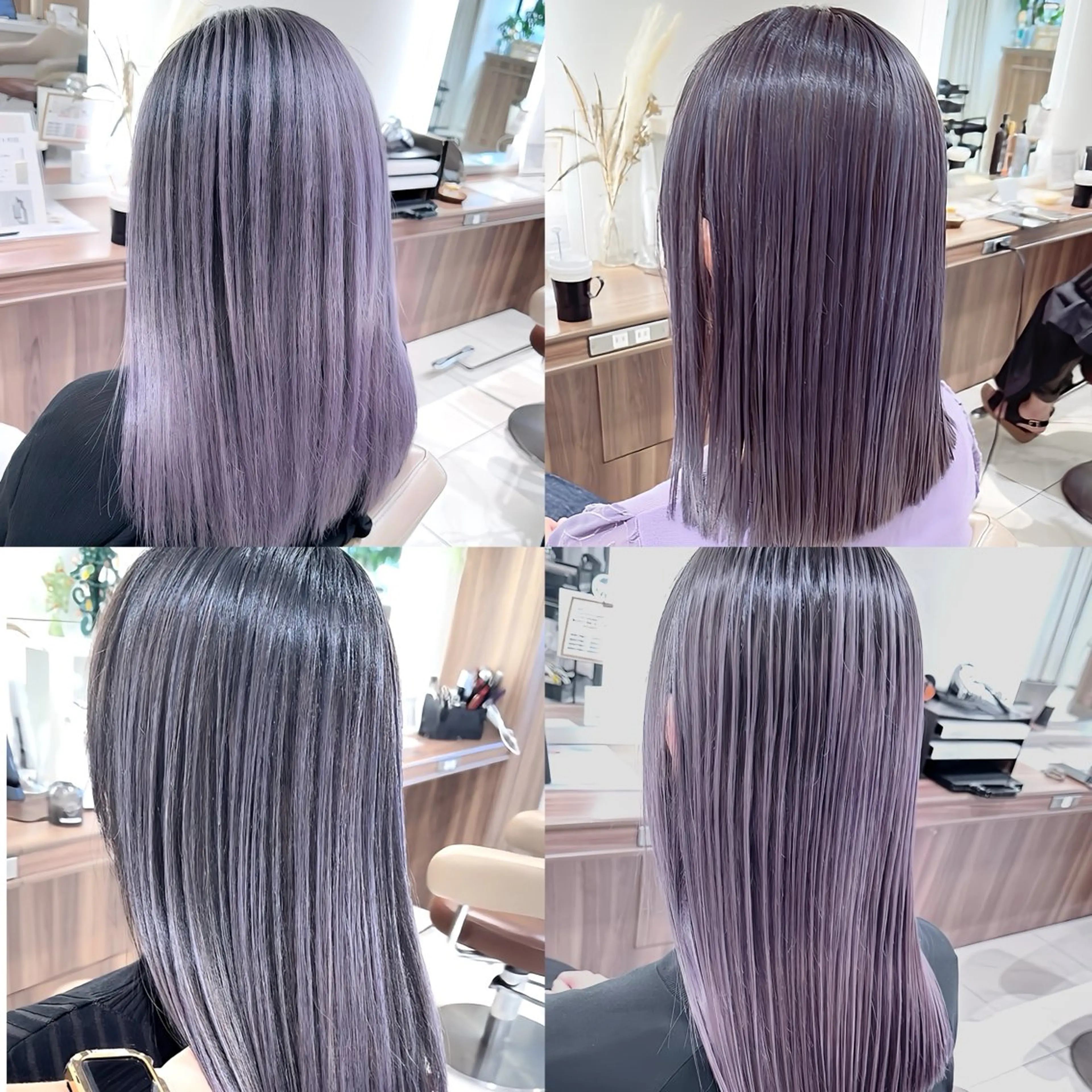 カラー ブリーチ ラベンダーカラー ヘアカラー トリートメント 加藤 芽実のヘアスタイル