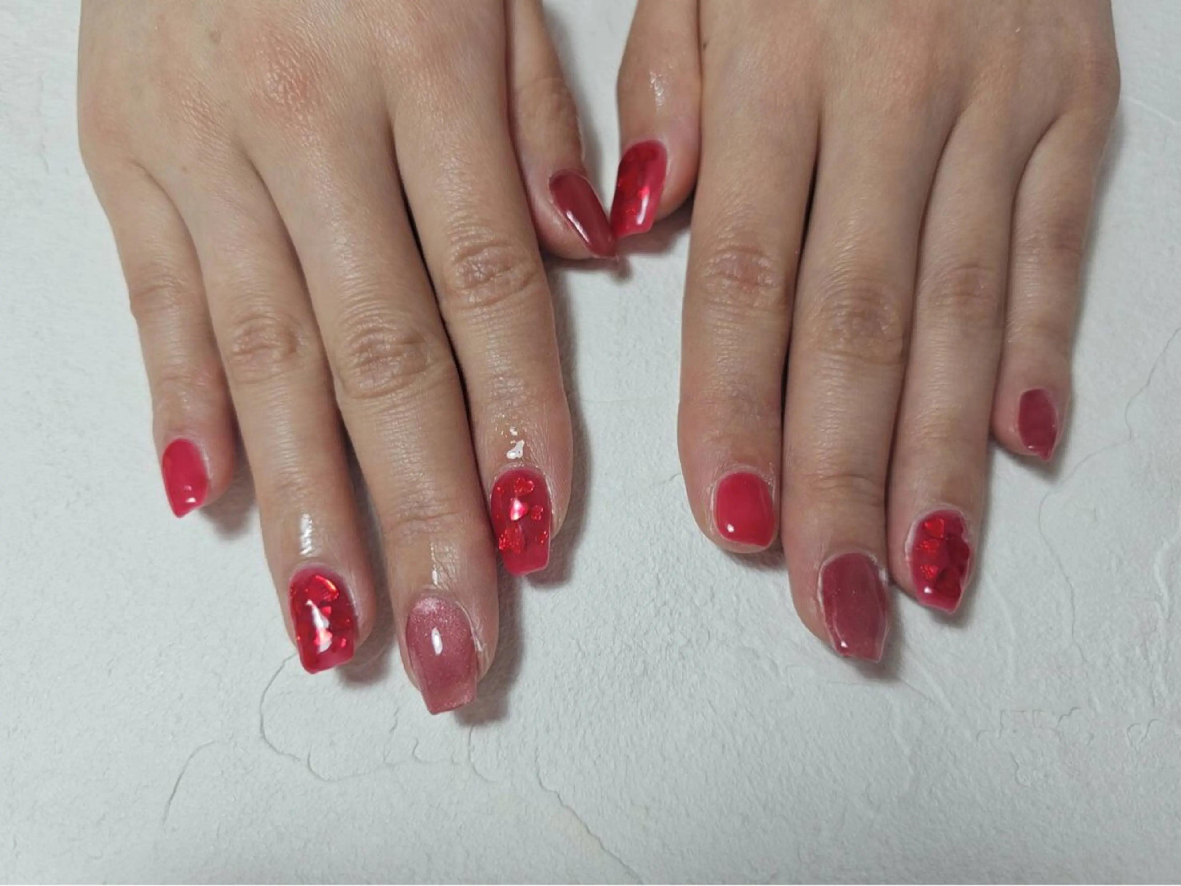 ネイル オーロラネイル フットネイル フレンチネイル ジェルネイル 韓国ネイル Mogu nail 二子玉川のネイルデザイン