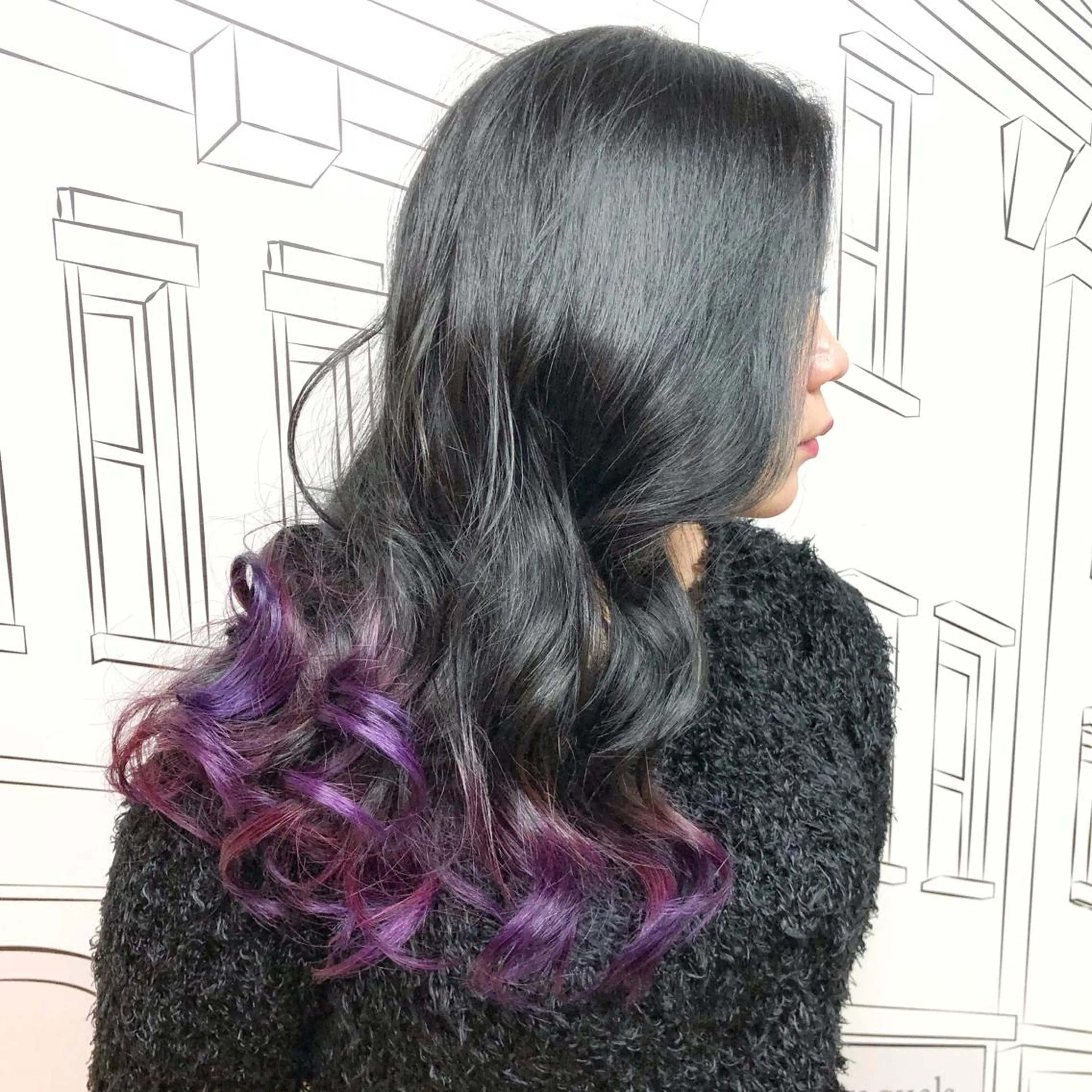 セミロング レイヤー⭐️カラー ⭐️平川雅史のヘアスタイル