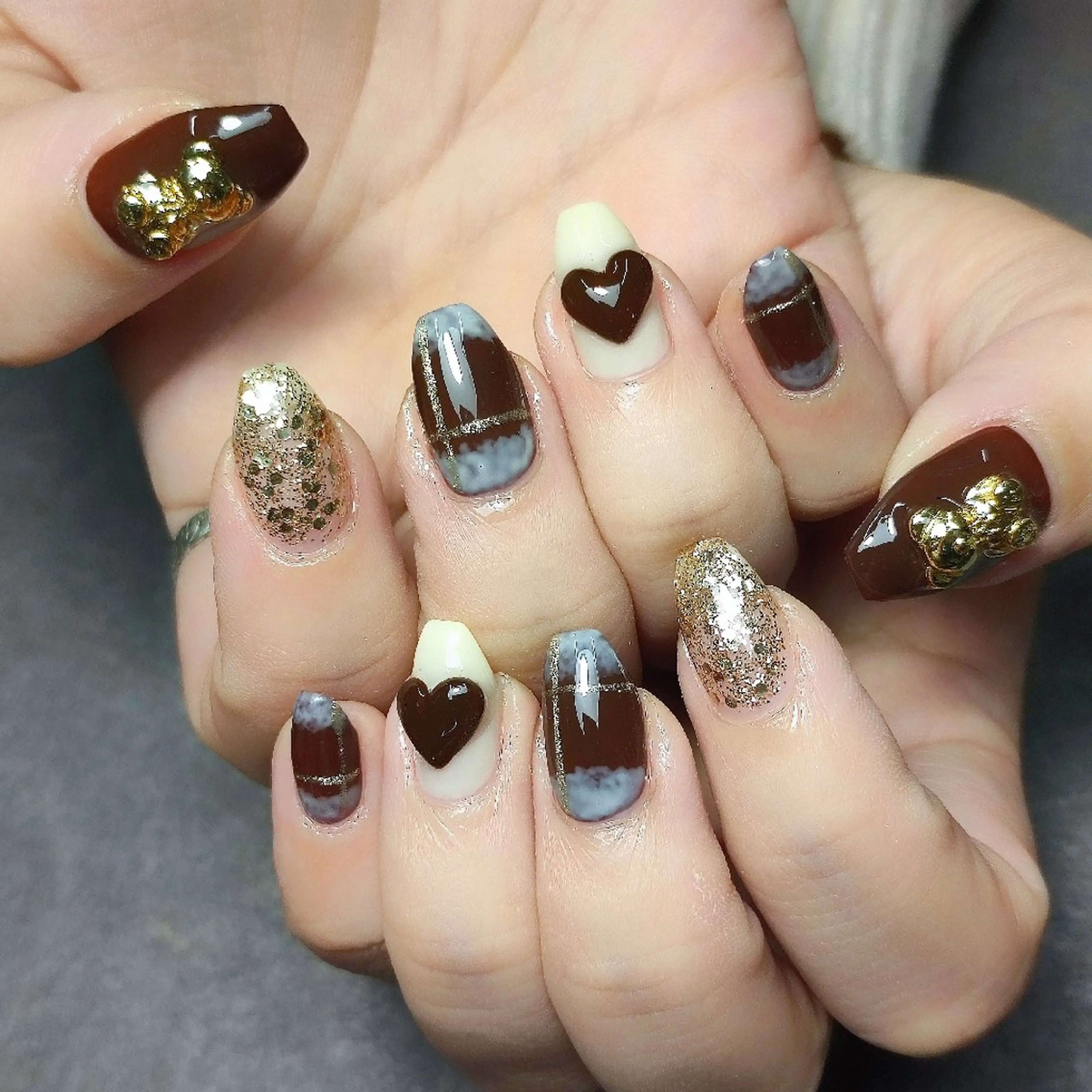 ネイル 持ち込み バレンタイン ハンドネイル 個人サロン saltnailのネイルデザイン