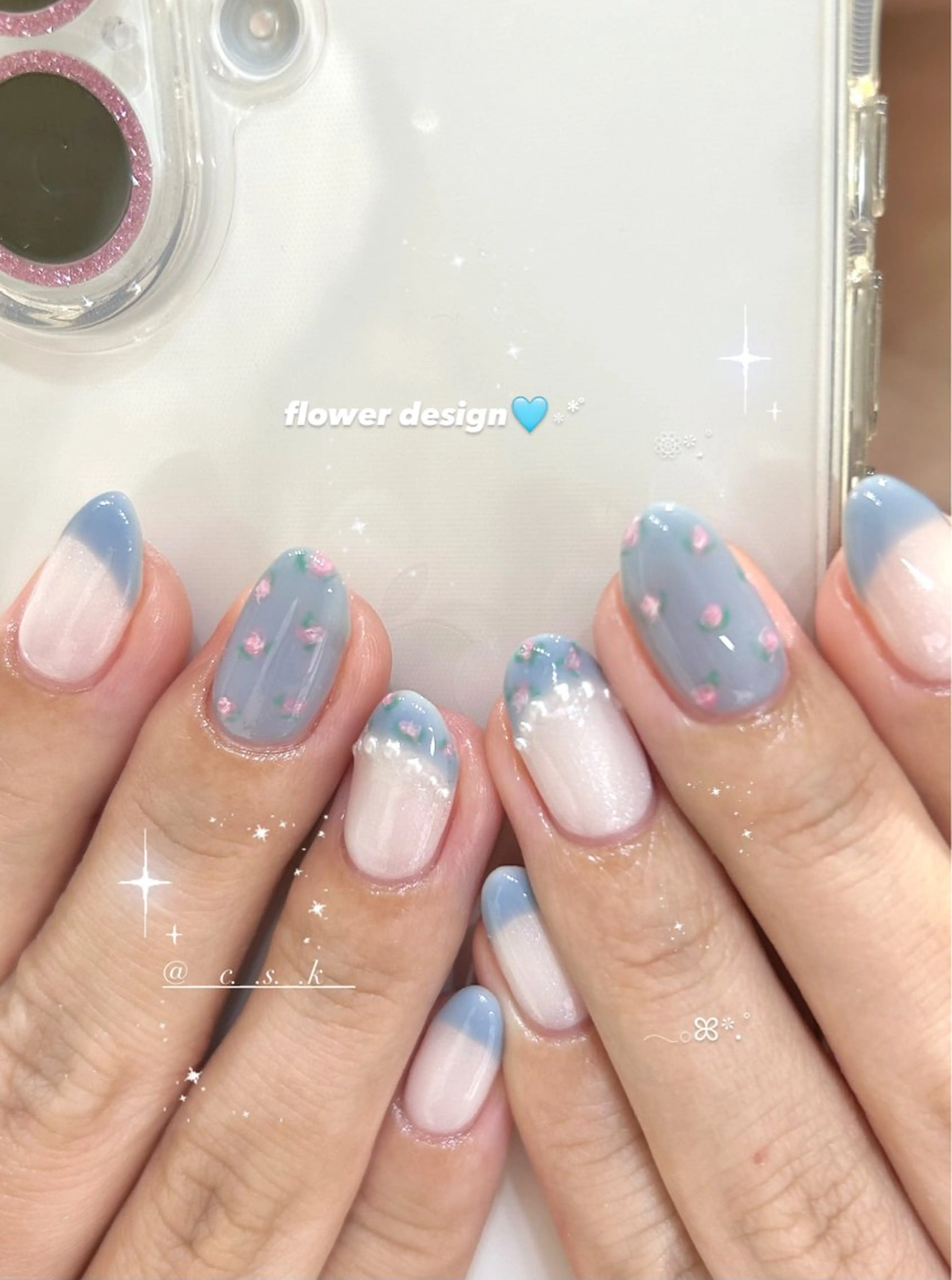 ネイル ハンドネイル 🎀チーク/ちゅるん 🫧chisa🎀のネイルデザイン