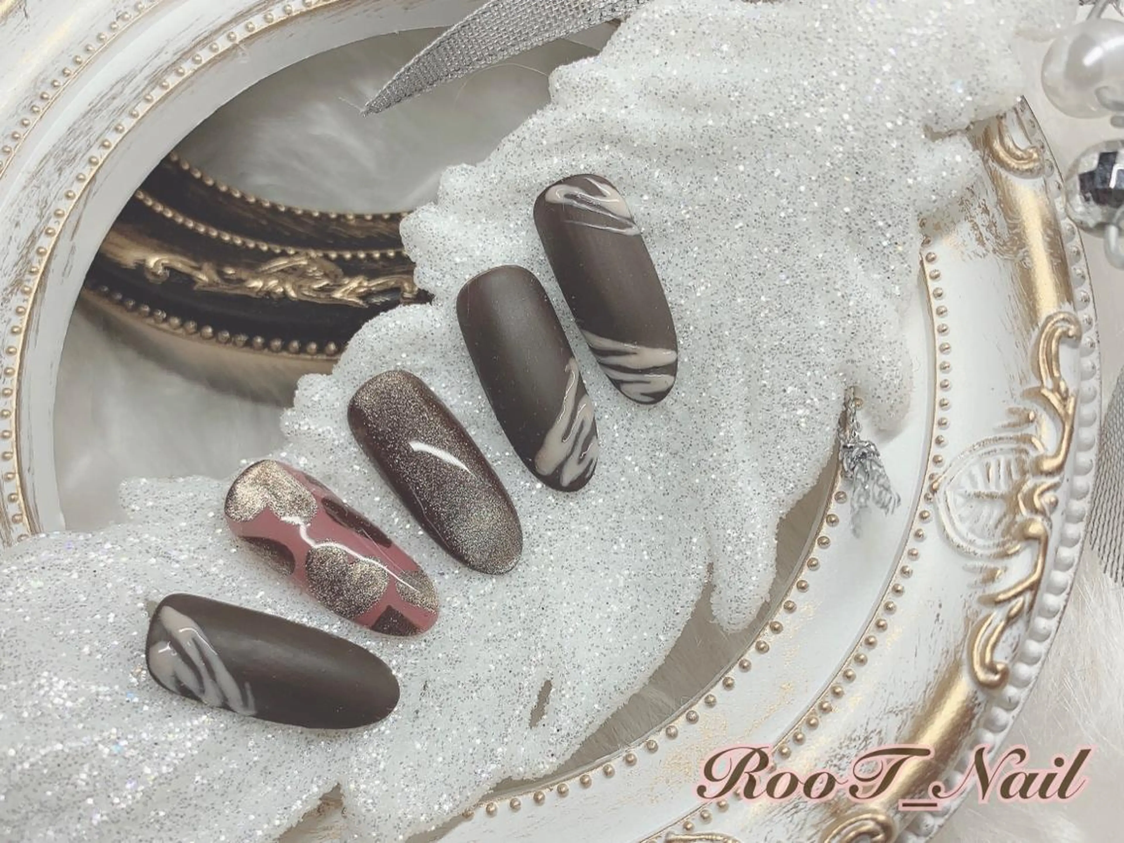 メンズ ネイル バレンタイン ハンドネイル RooT Nailのネイルデザイン