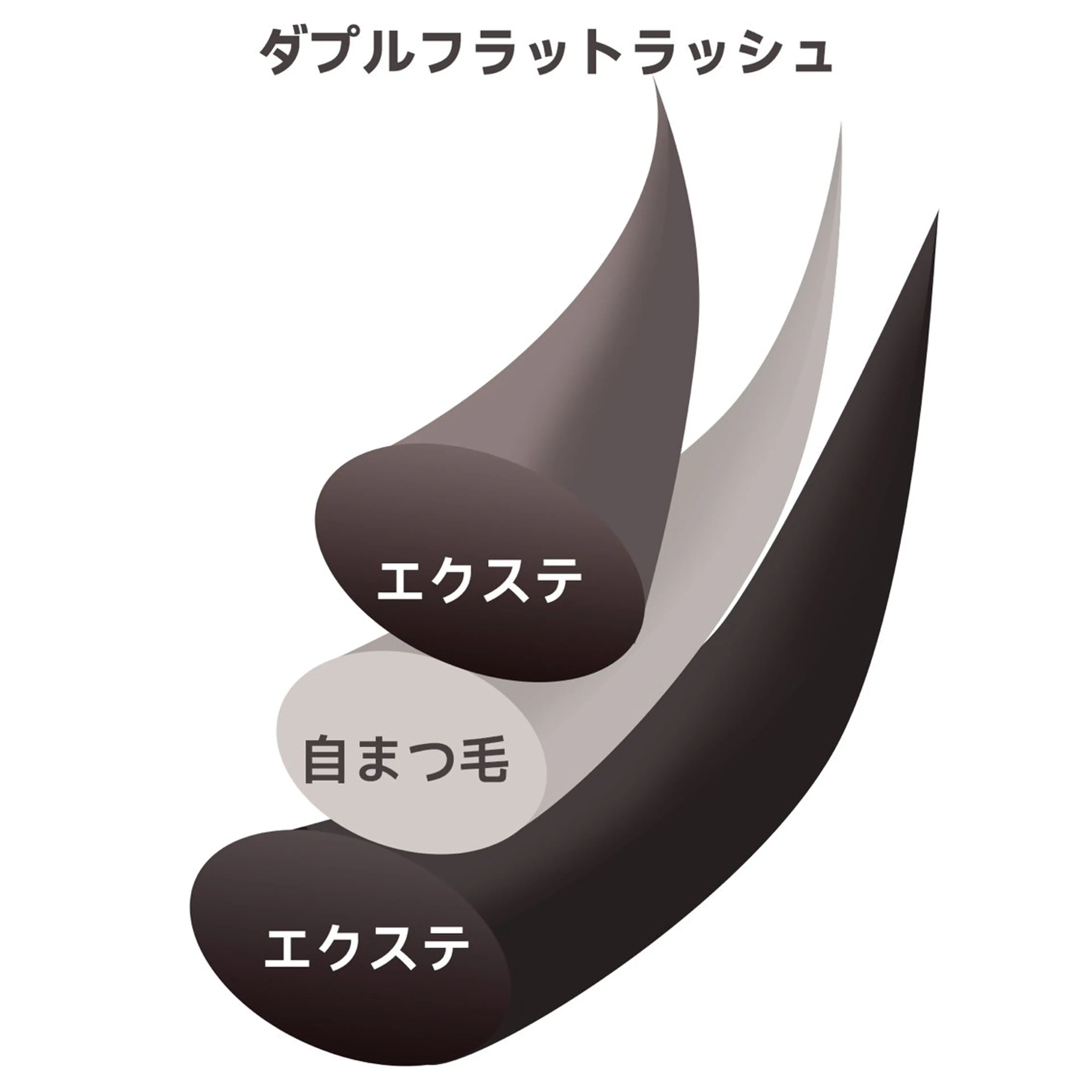 LED 【ダブルフラットラッシュ】最高の持ち＆ボリューム感★80束160本¥7980の写真