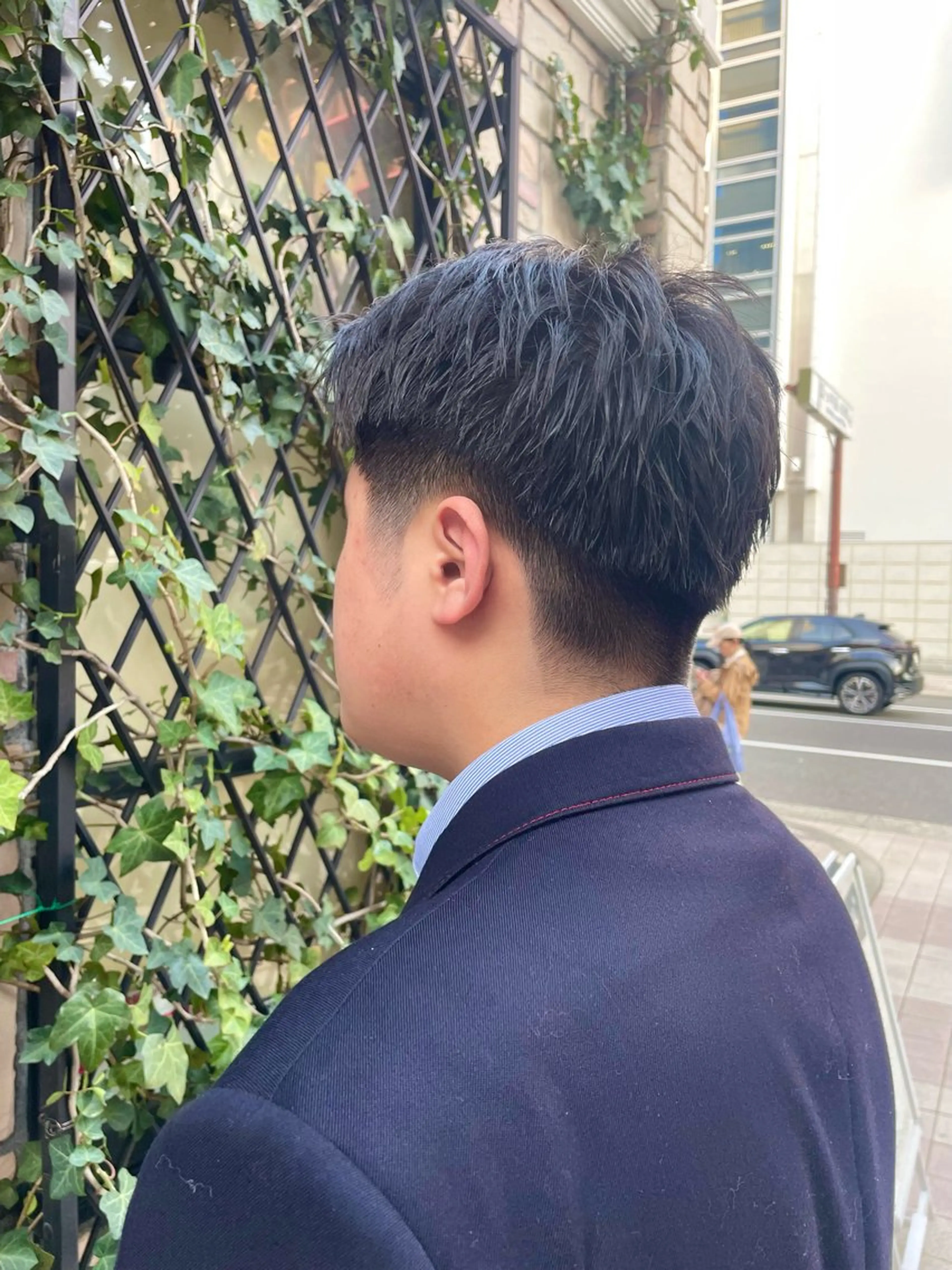 ショート メンズ フェードカット 刈り上げ 溝口 槙里也のヘアスタイル