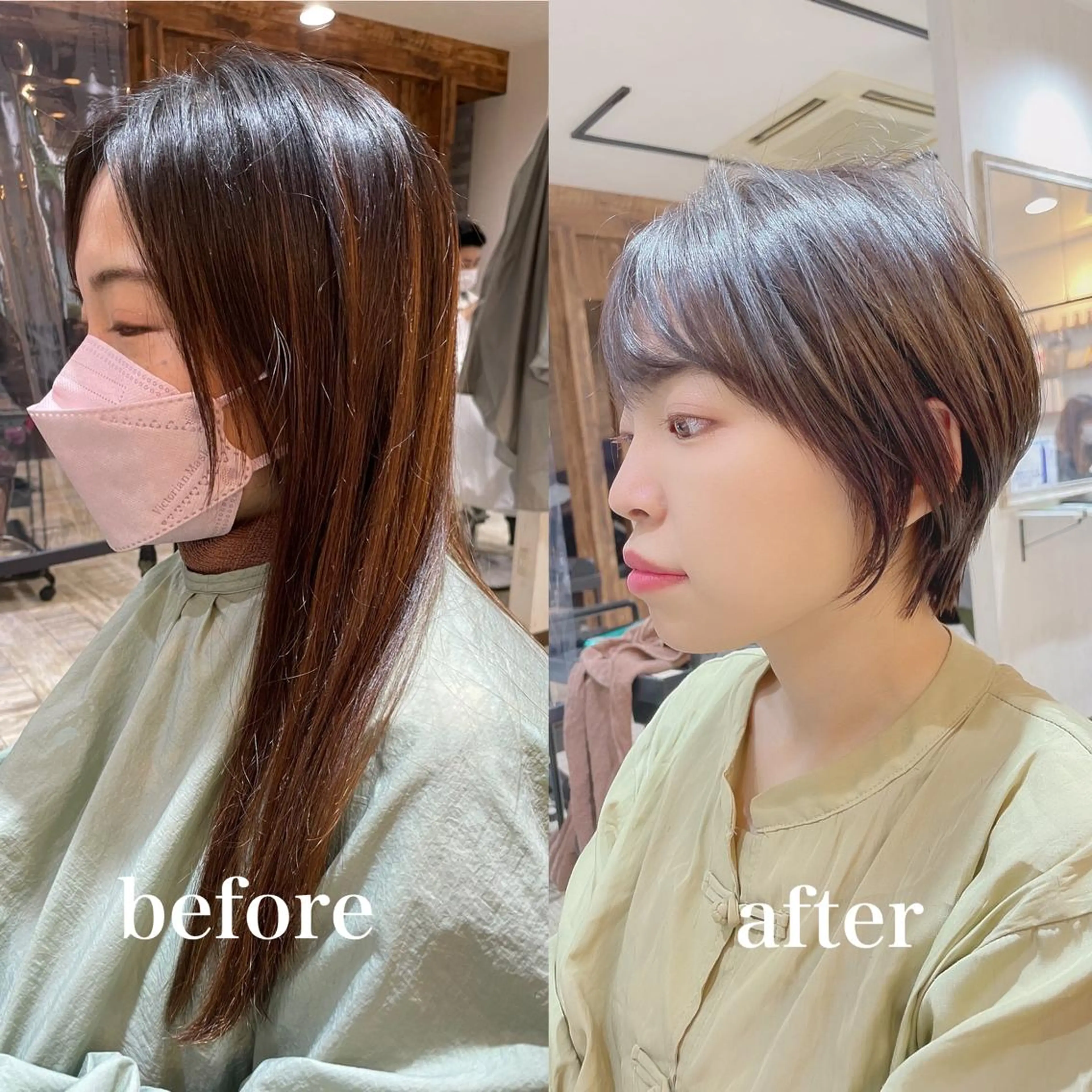 ショート カラー アッシュ アッシュブラック ベージュカラー 黒髪 ブルーカラー カット ヘアカラー トリートメント 【垢抜け大人髪】 TIARA西山のヘアスタイル