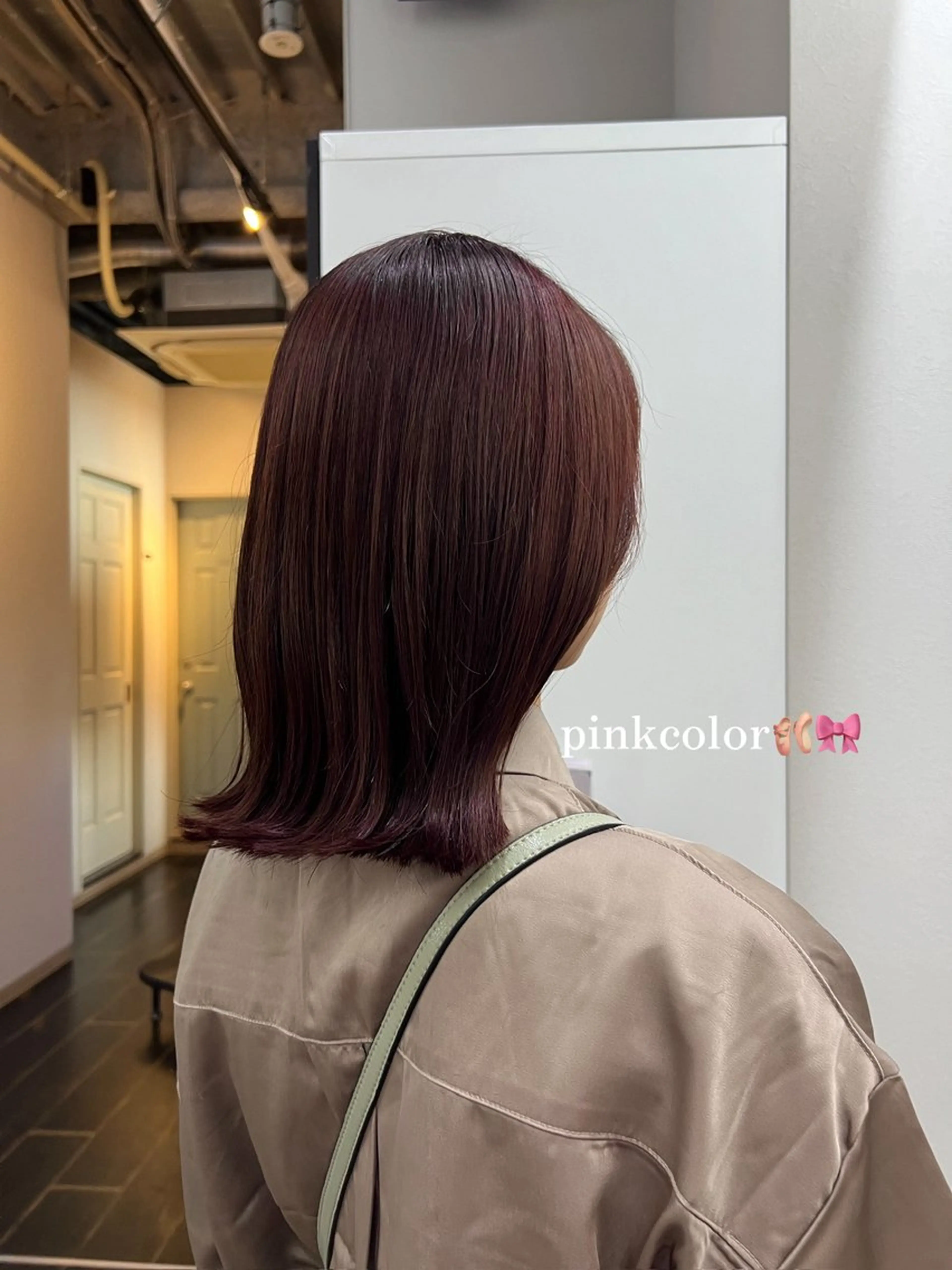 ミディアム カラー ピンクカラー ヘアカラー 福岡ヘアセット/ 髪質改善/ayaneのヘアスタイル