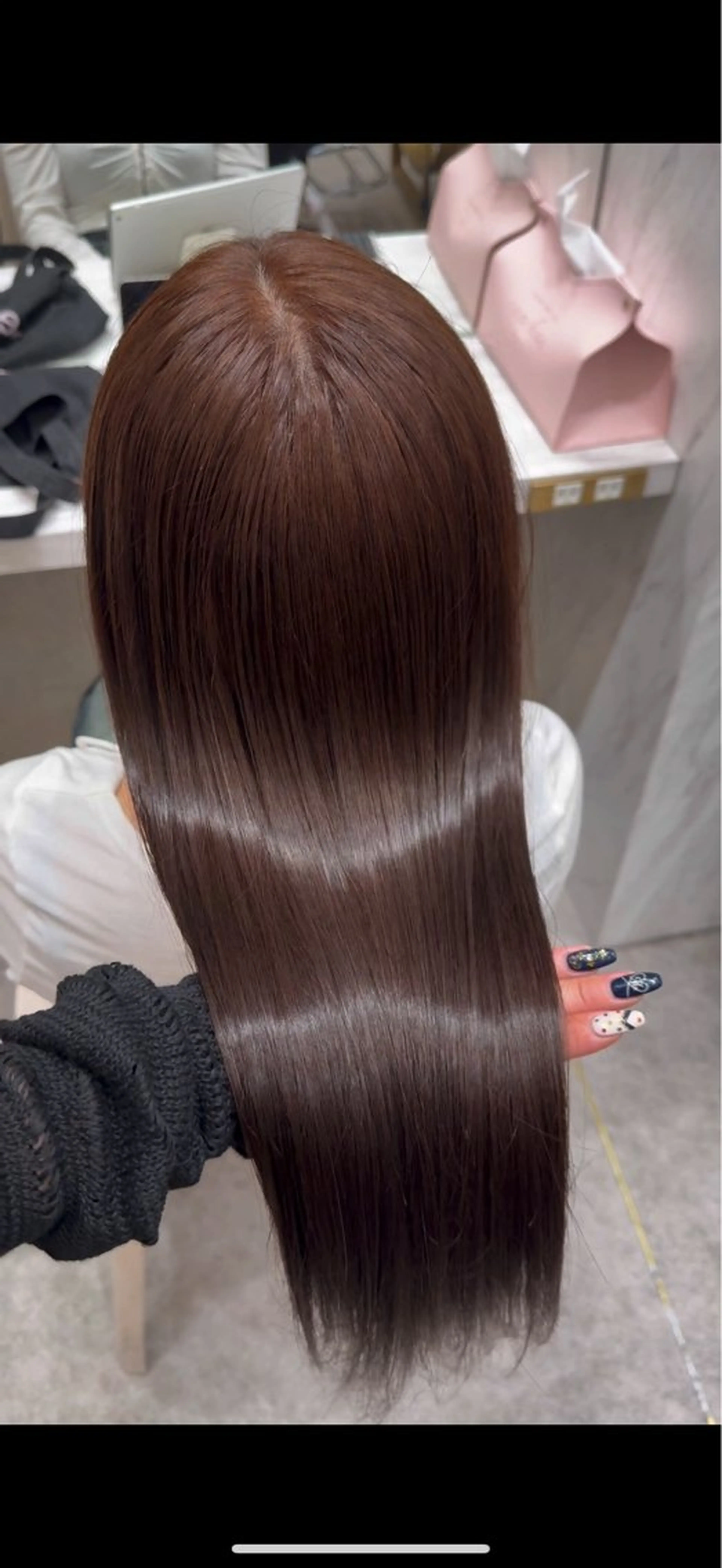 ロング ヘアカラー トリートメント Nanami/透明感 カラー/グレージュのヘアスタイル