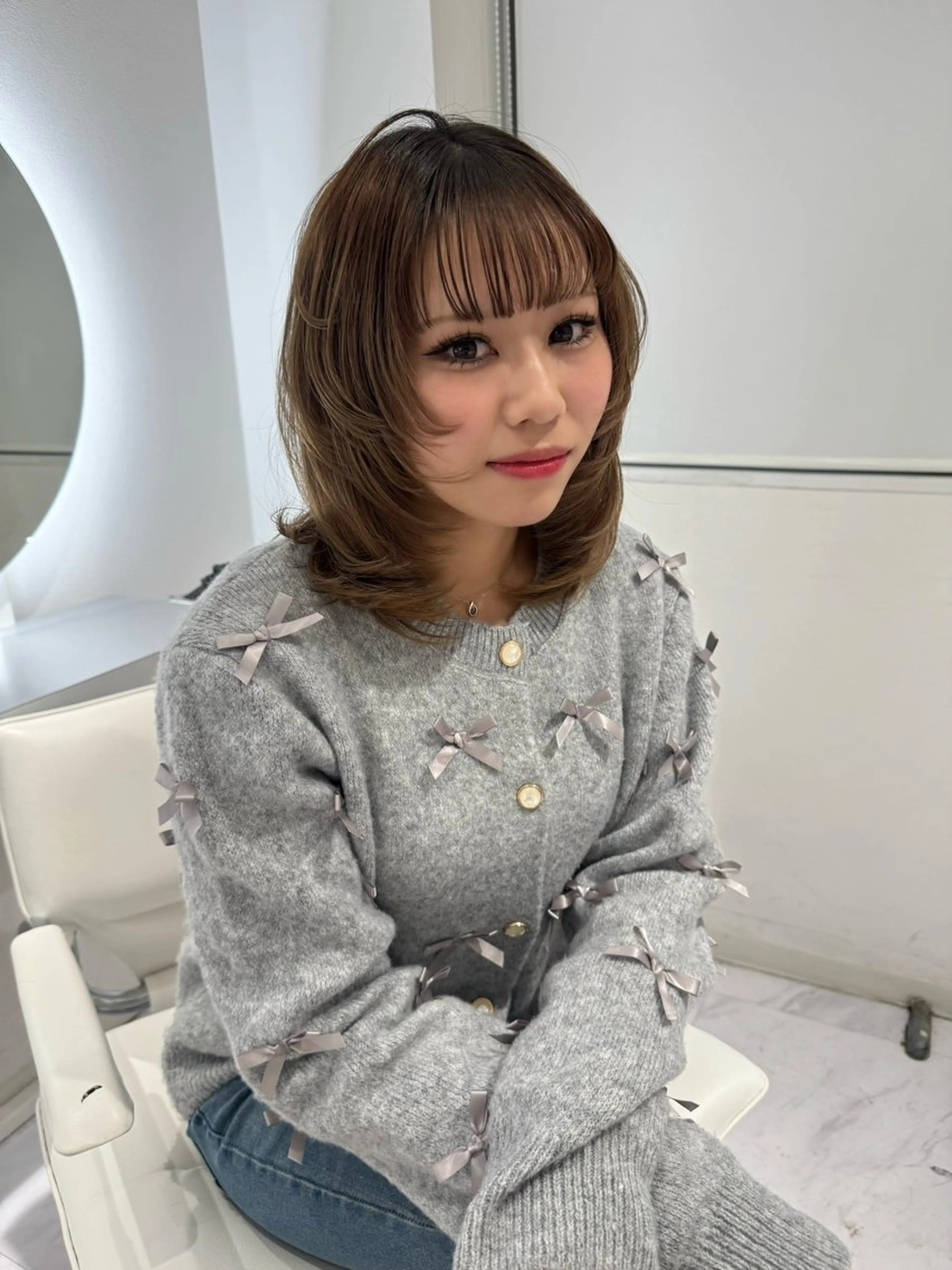 ミディアム レイヤーカット rina/無料レイヤ ーカット/上野🌱のヘアスタイル