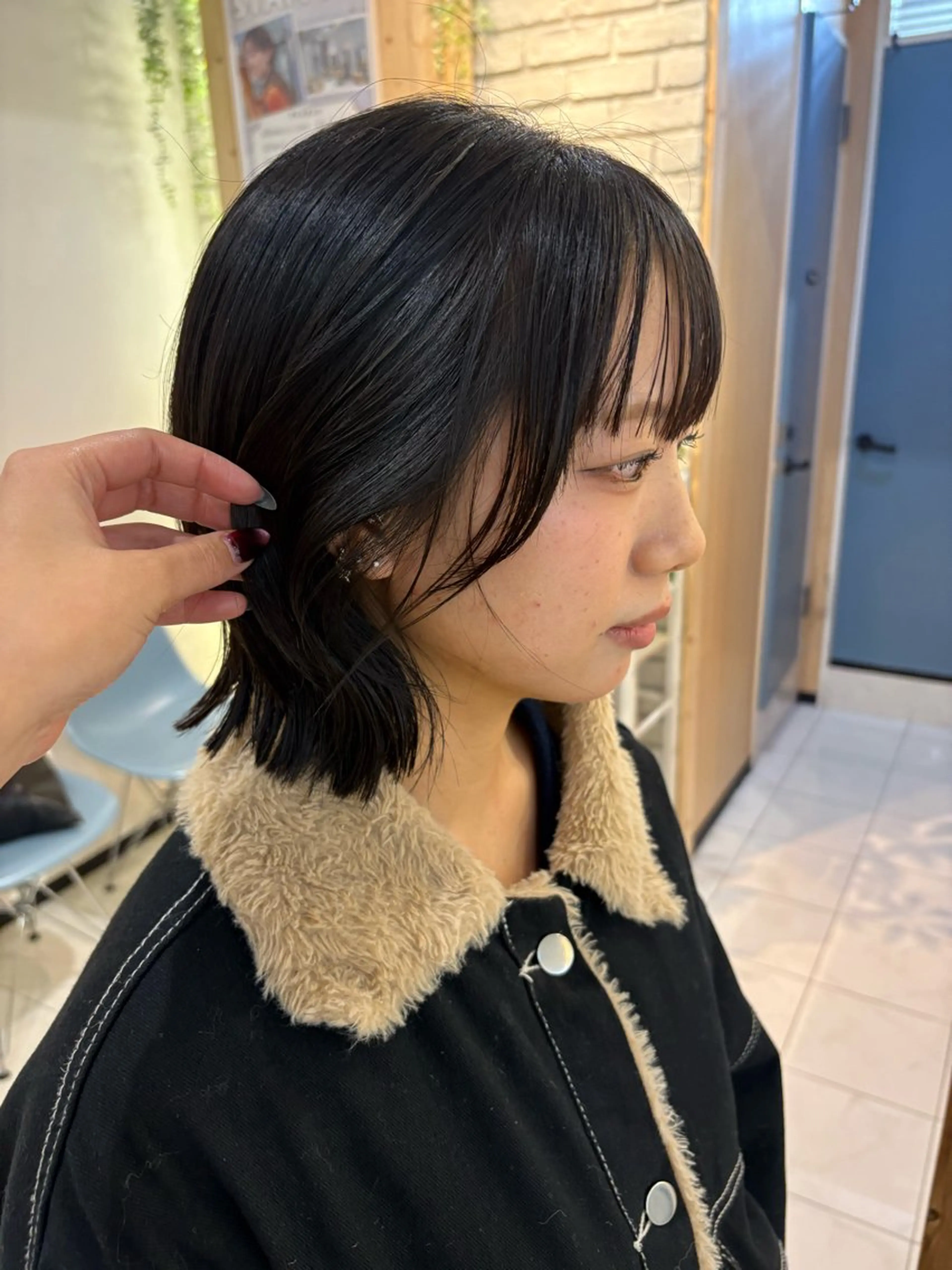 ショート カラー ボブレイヤー ボブ レイヤーカット カット ヘアカラー くびれヘア/レイヤー カット/ユウカのヘアスタイル