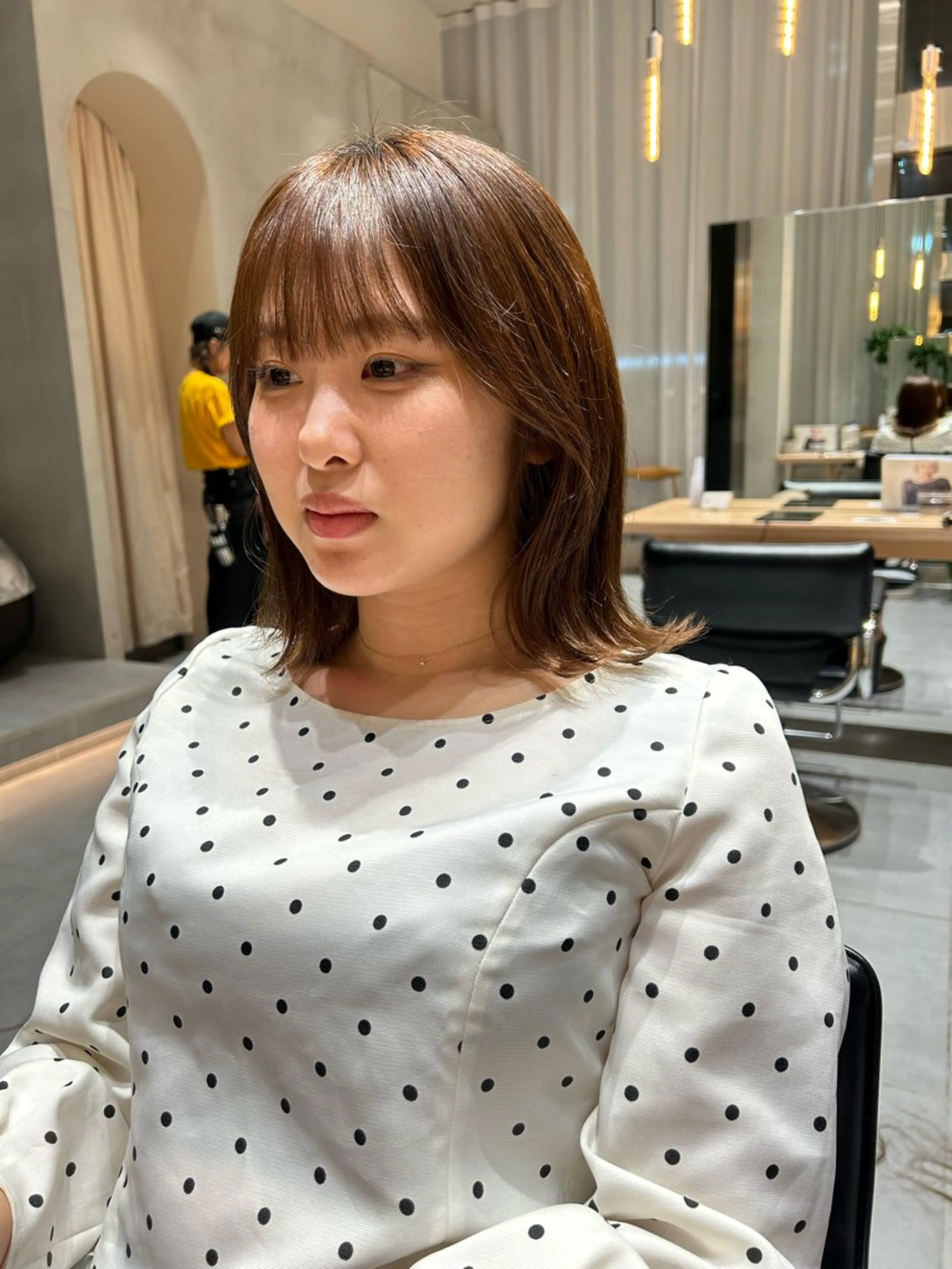 セミロング 風香🪼レイヤー /透明感カラーのヘアスタイル