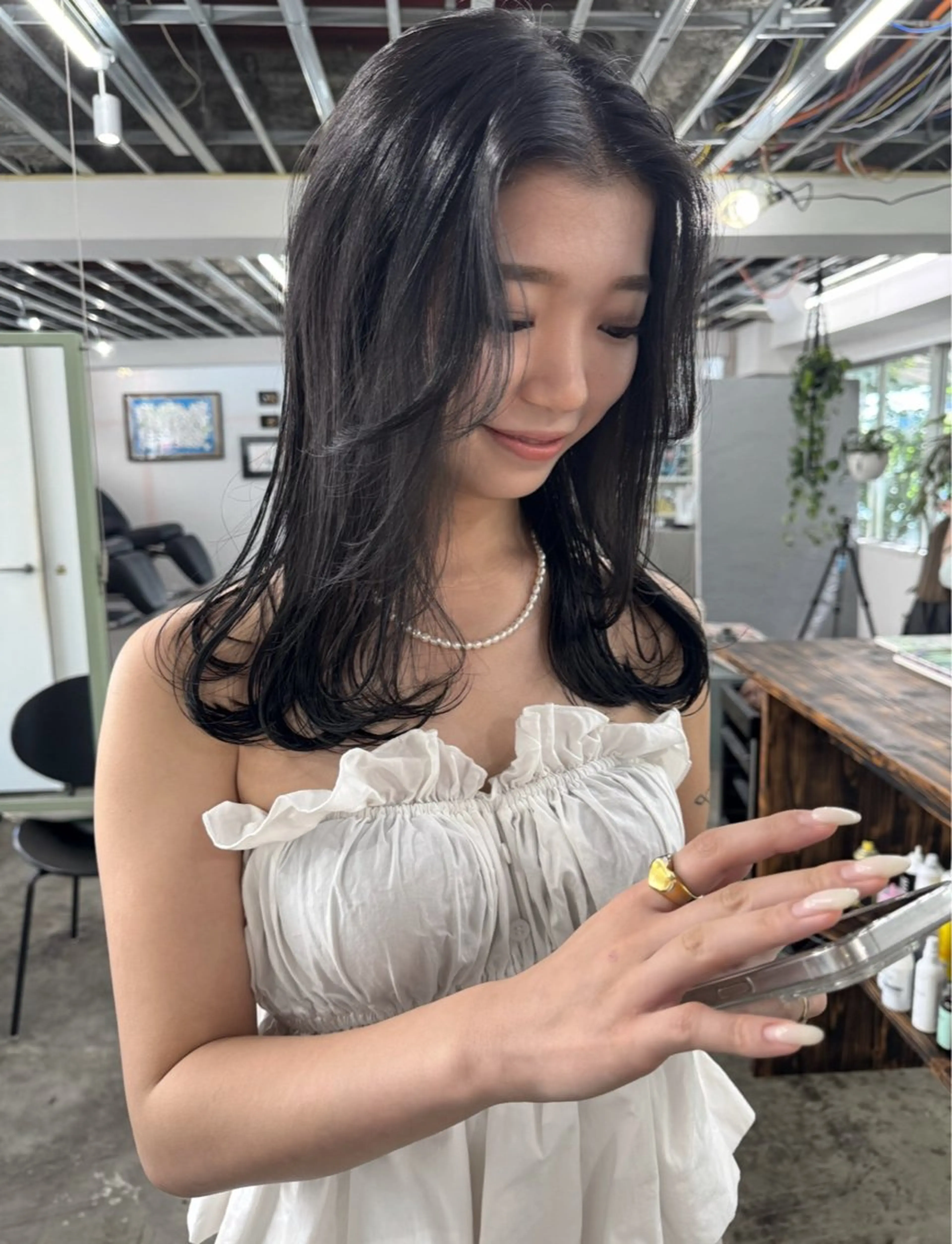 セミロング カラー パーマ ヘアアレンジ メンズ Ravens所属・心斎橋美容室 Junのヘアスタイル