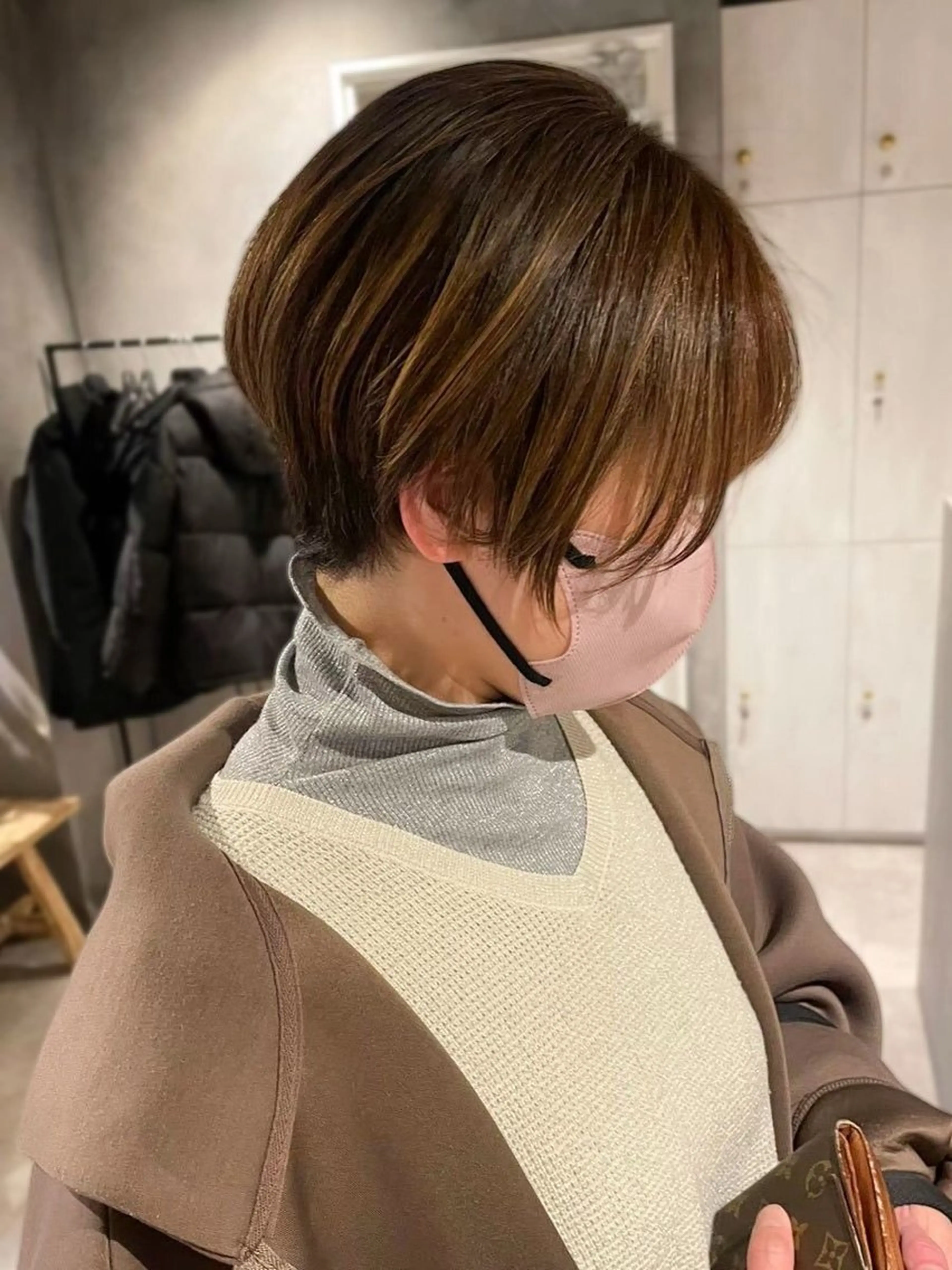 ショート カラー ハイライトカラー ハイライト 髪質改善 ショートヘア 内藤　宏紀 ショート指名No.1のヘアスタイル