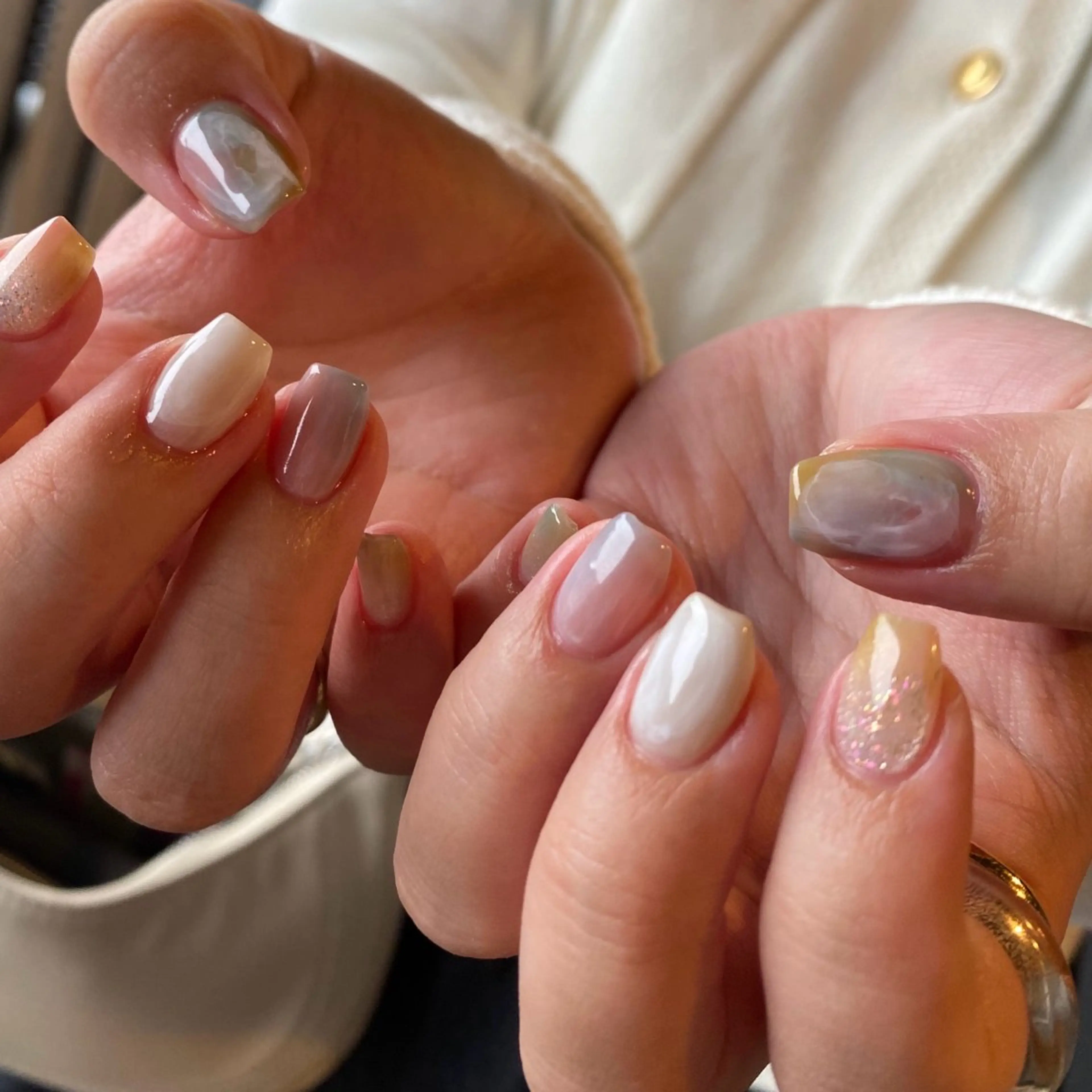 ネイル マグネットネイル ニュアンスネイル nail amuseのネイルデザイン