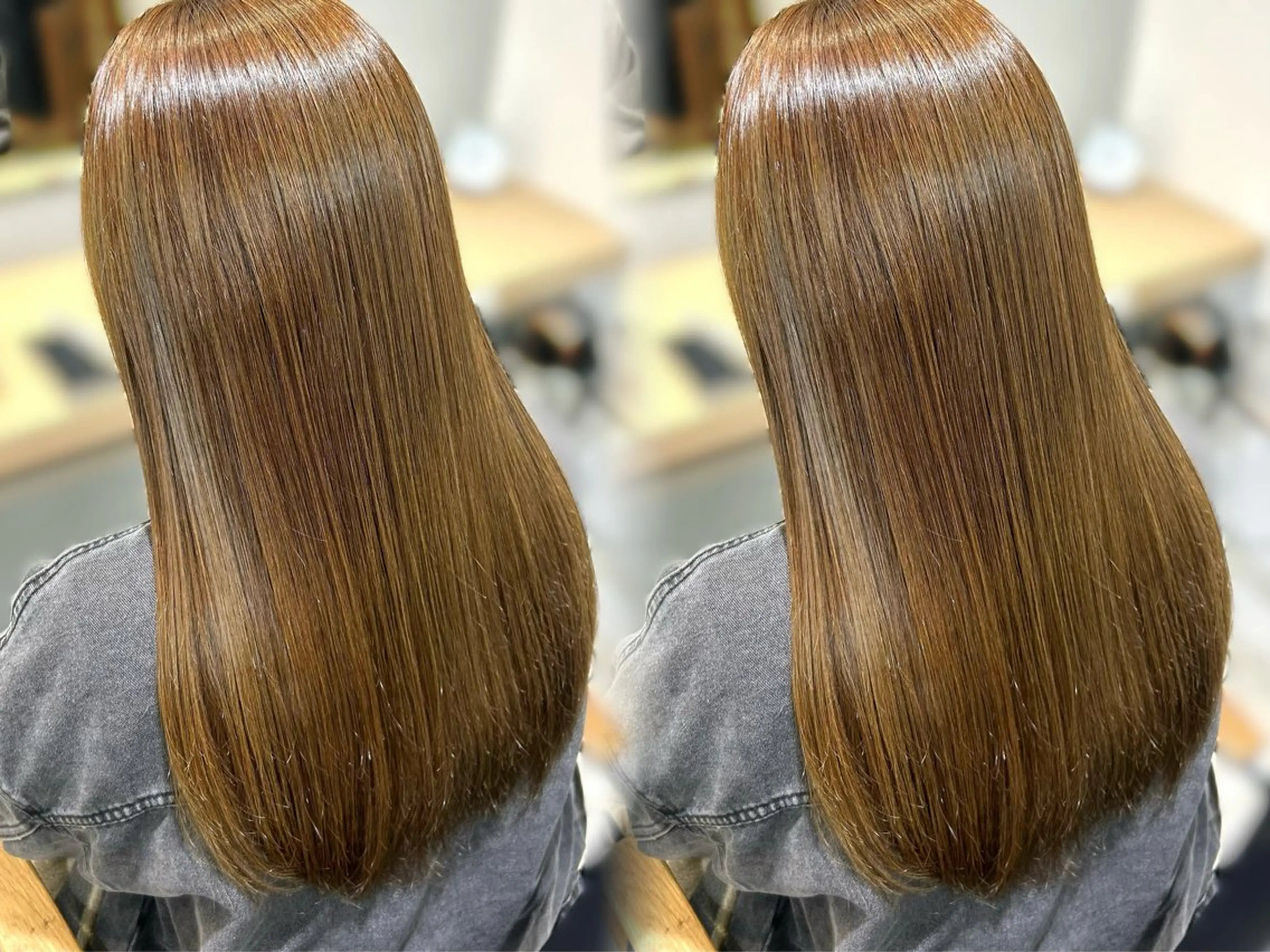 ロング カラー 透明感カラー 髪質改善 トリートメント ヘアカラー トリートメント 結べるくびれボブ/透 明感カラーtaigaのヘアスタイル