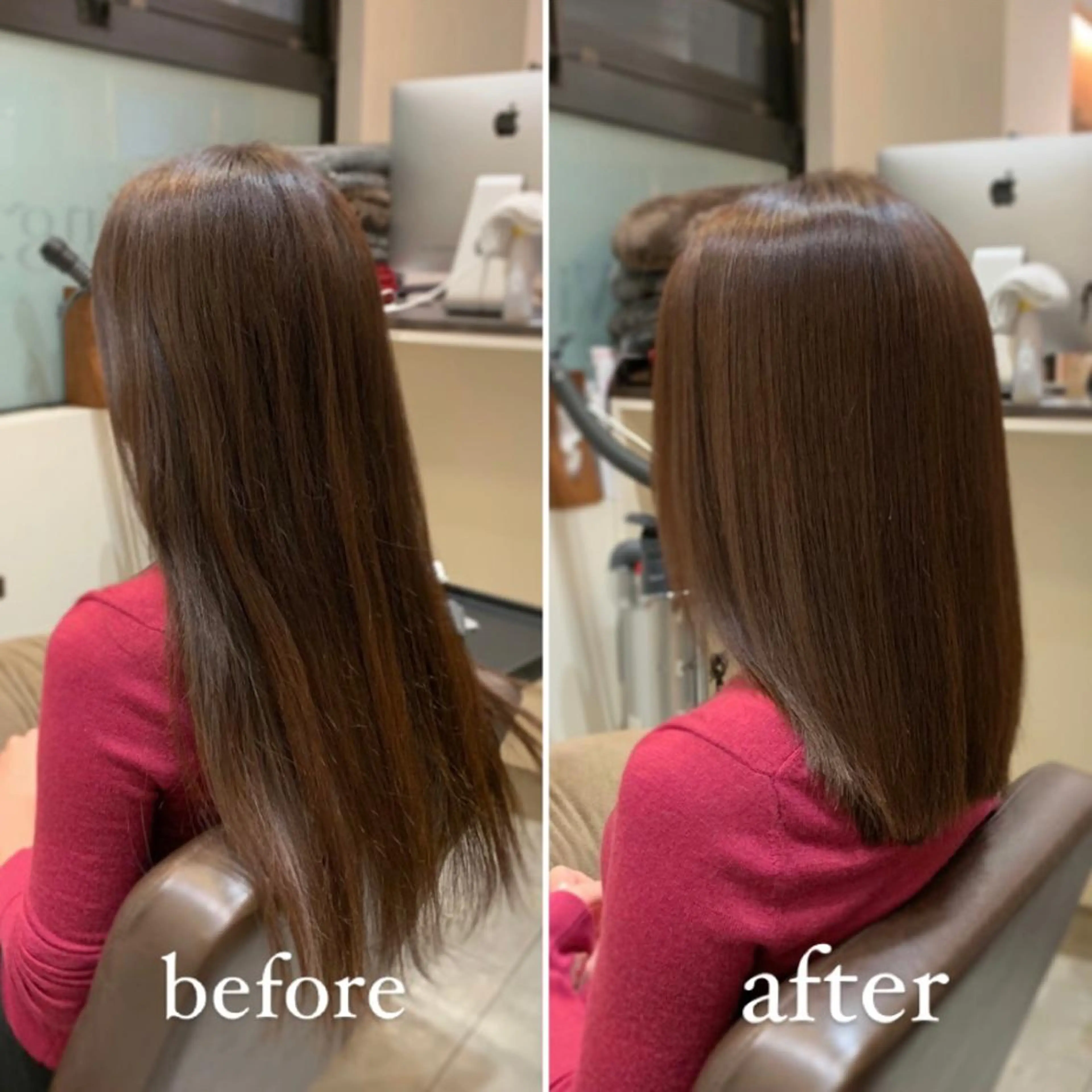 ミディアム パーマ 縮毛矯正 中村 研介のヘアスタイル