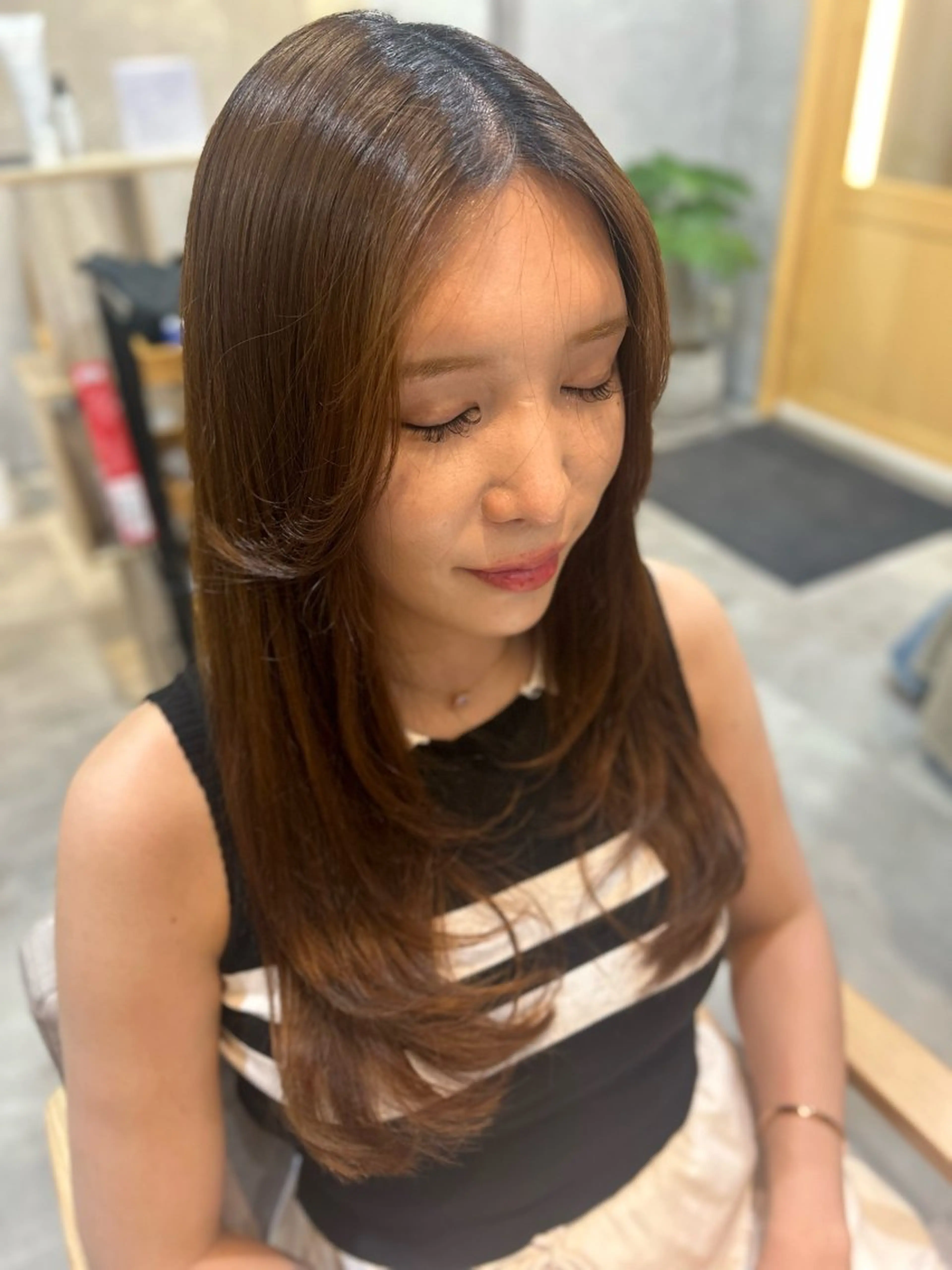 ロング カラー 艶質改善/縮毛矯正 ササキナツミのヘアスタイル