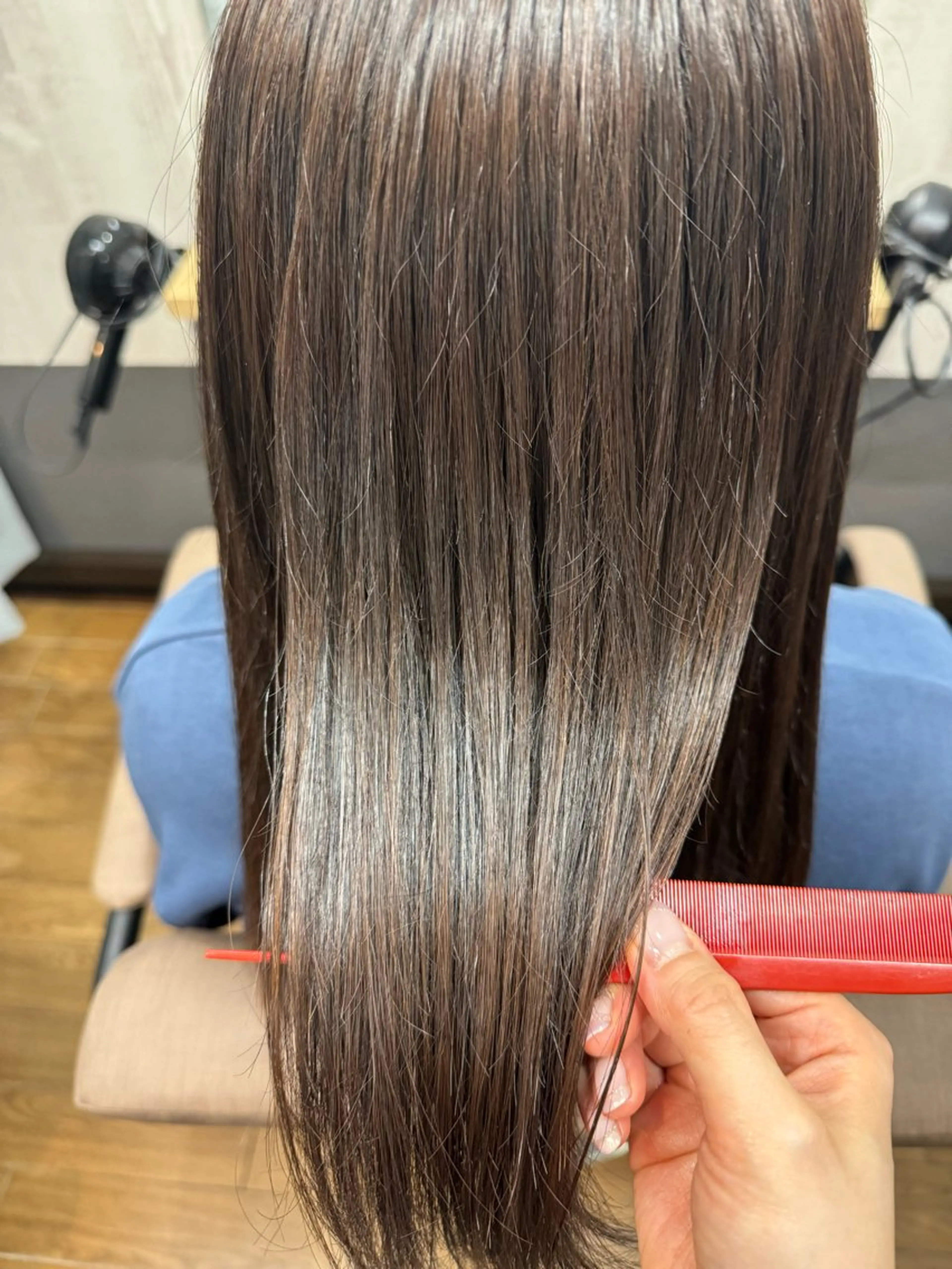 セミロング カット 縮毛矯正 トリートメント TELA HAIR 稲毛店　千尋のヘアスタイル