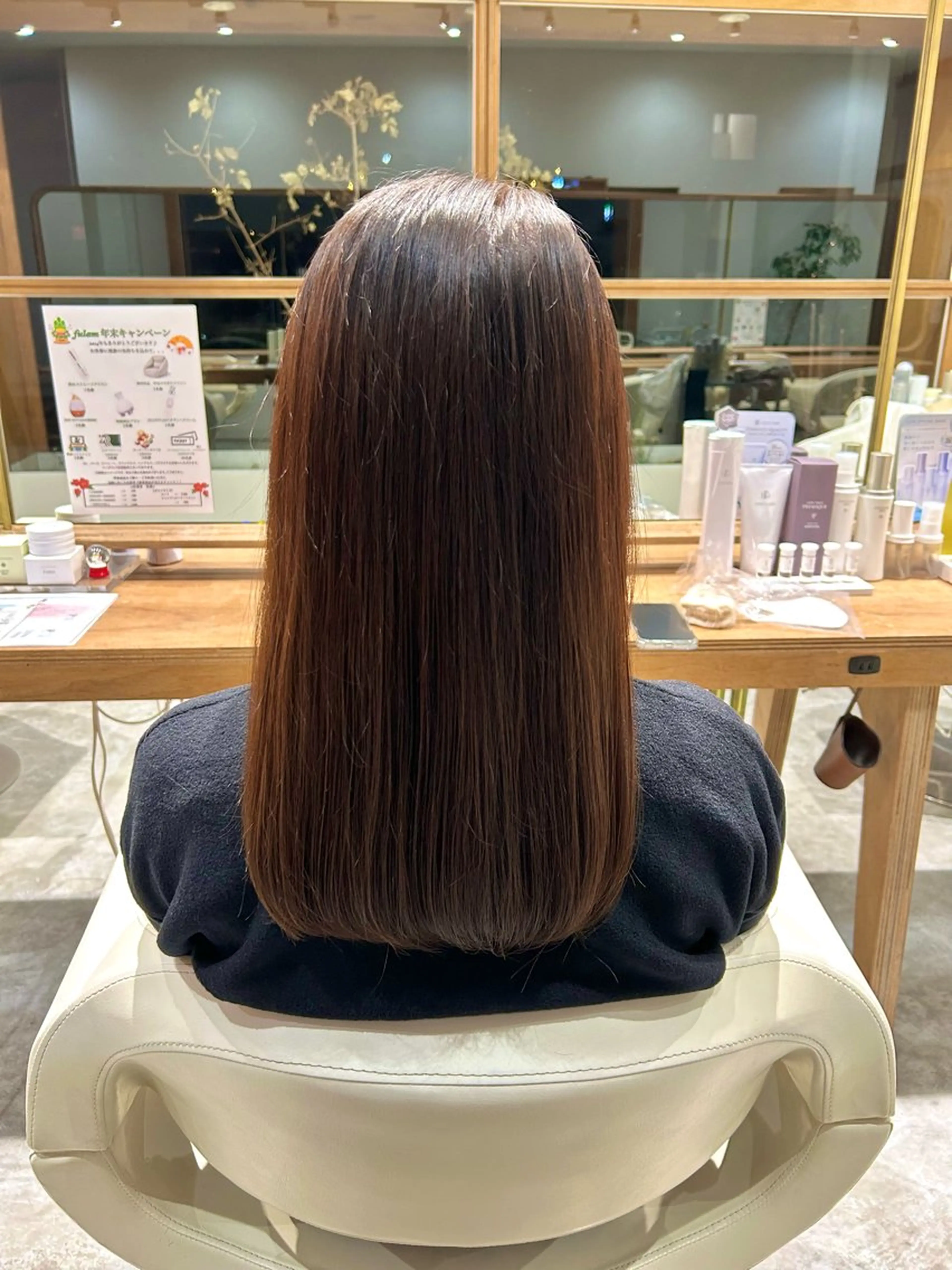 セミロング カラー ブラウンカラー ナチュラルブラウン カット ヘアカラー fulam所属・佐藤悠生/郡山 メンズカット．パーマのヘアスタイル