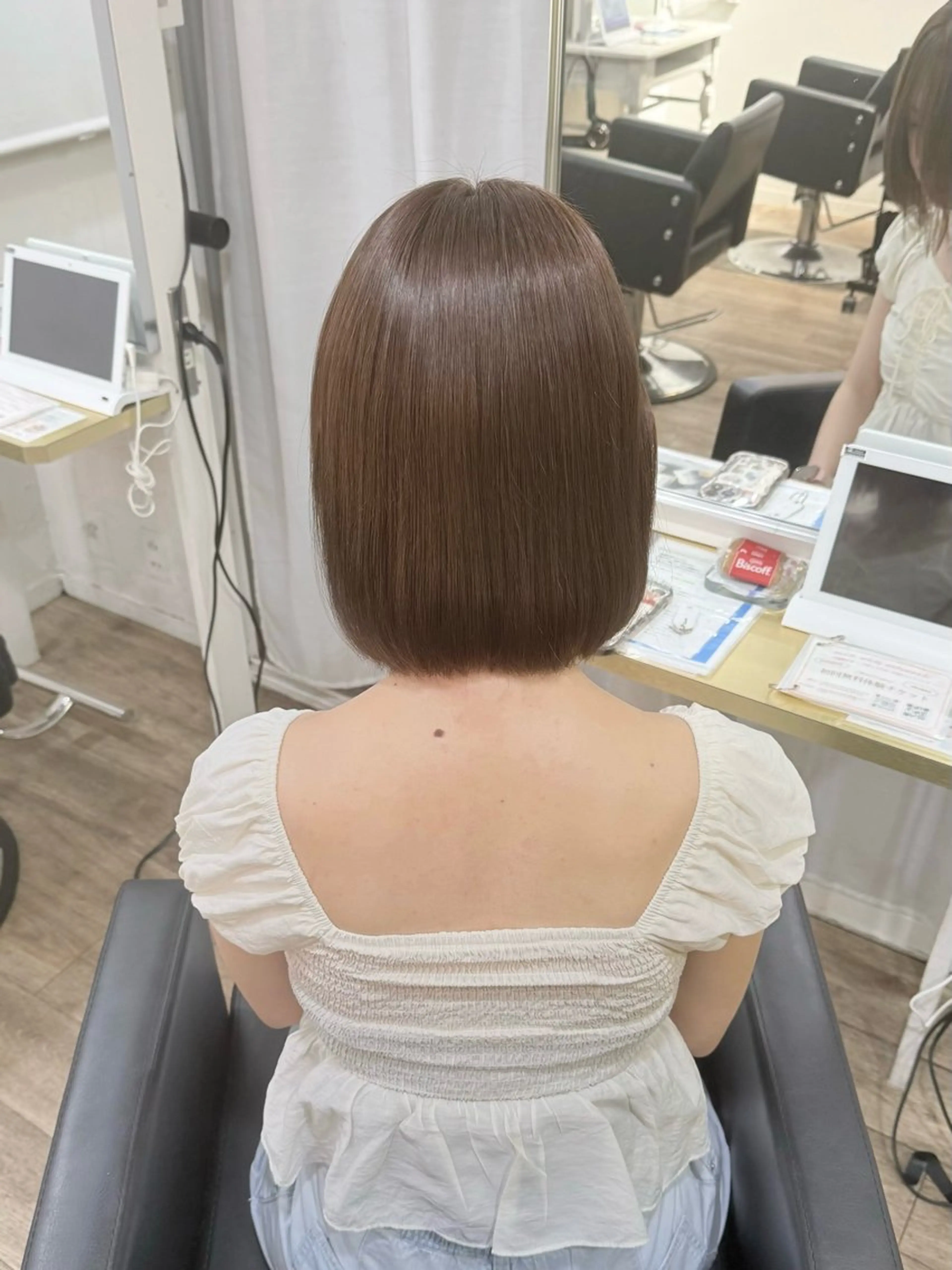 ミディアム カラー ヘアアレンジ ヘアカラー トリートメント 茶屋町/ワンカラー RAN　モデル募集中のヘアスタイル