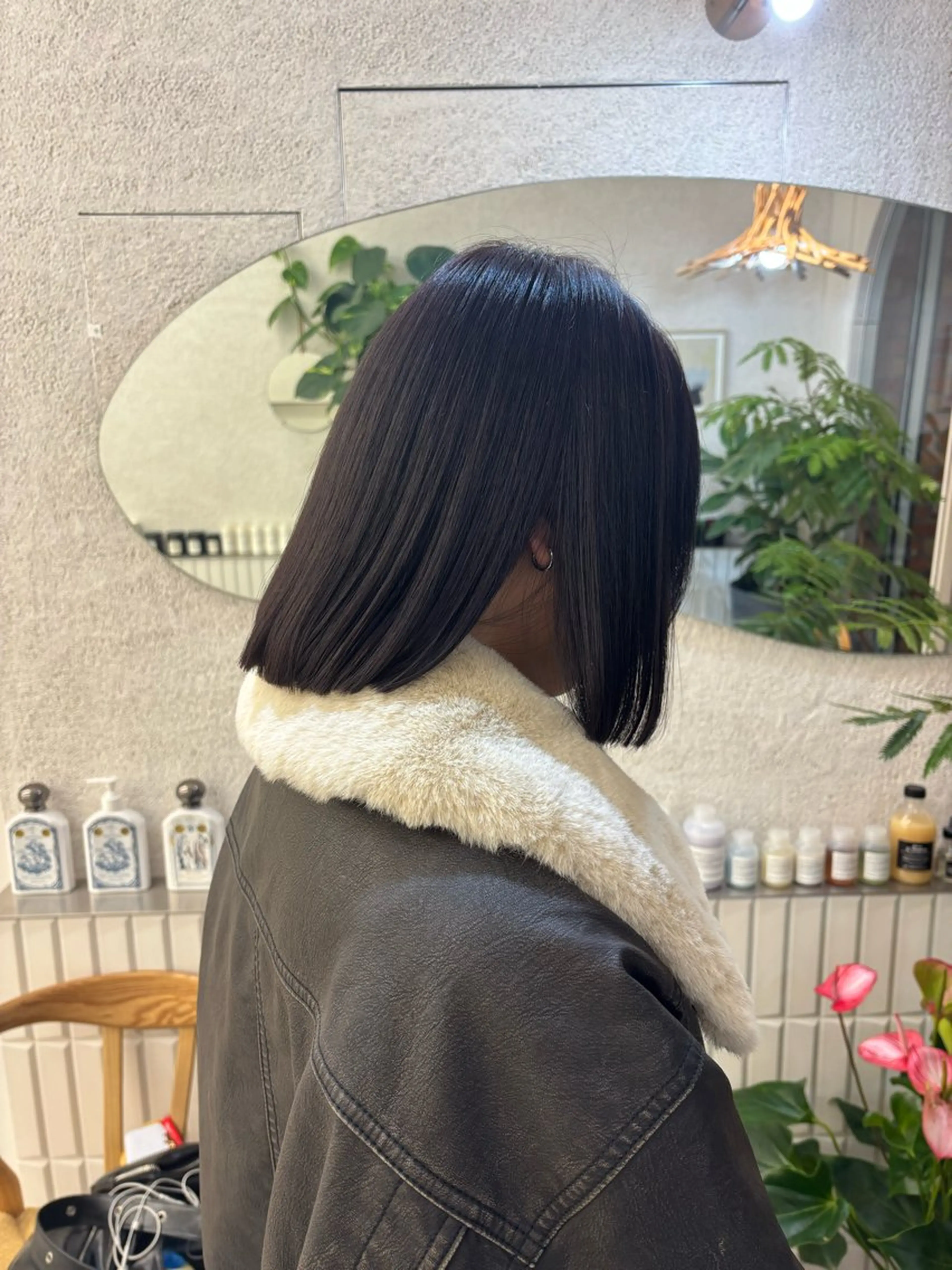 ショート カット ヘアカラー リン🔔ボブ cut ベージュカラー🤎のヘアスタイル