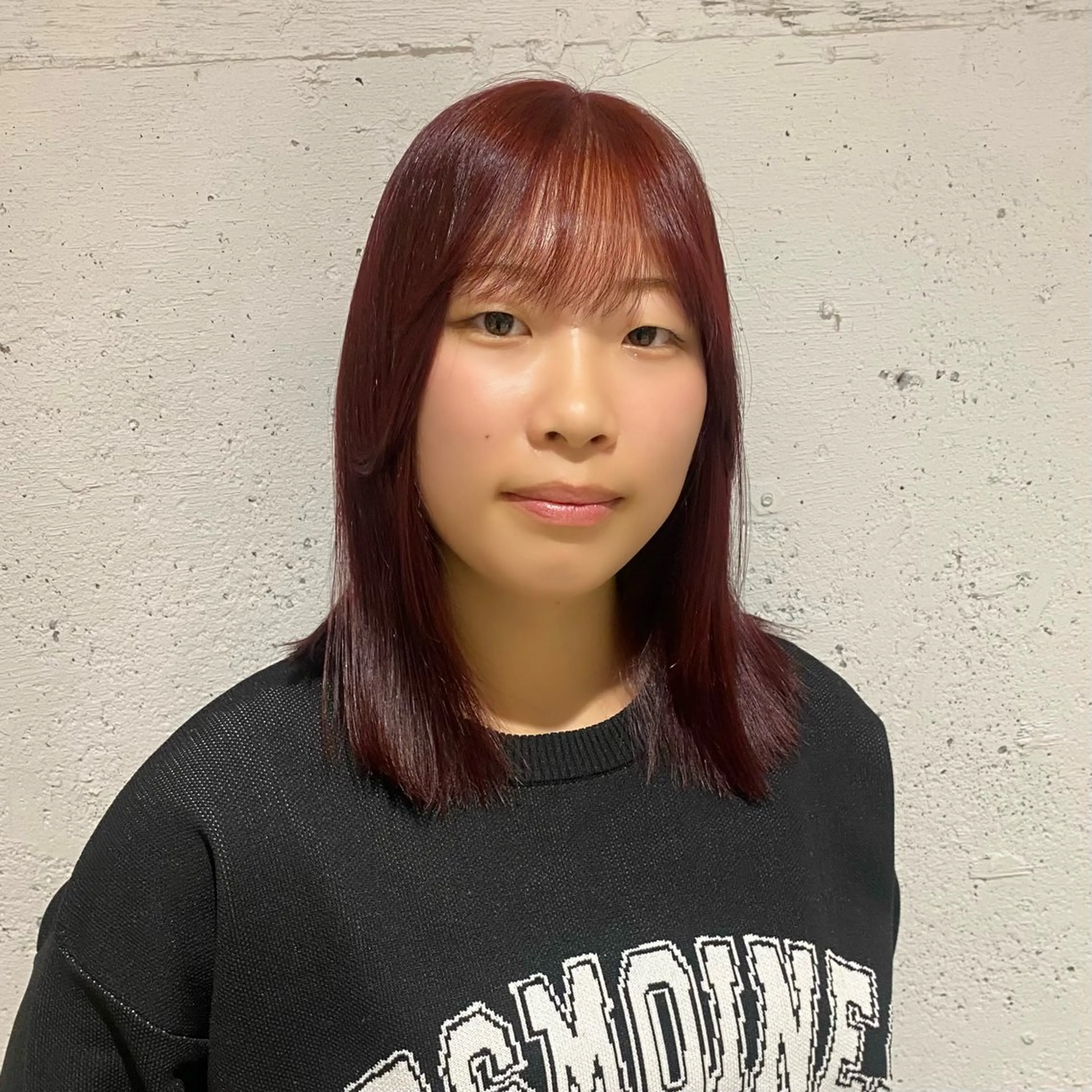 ミディアム はなか こうすけのヘアスタイル