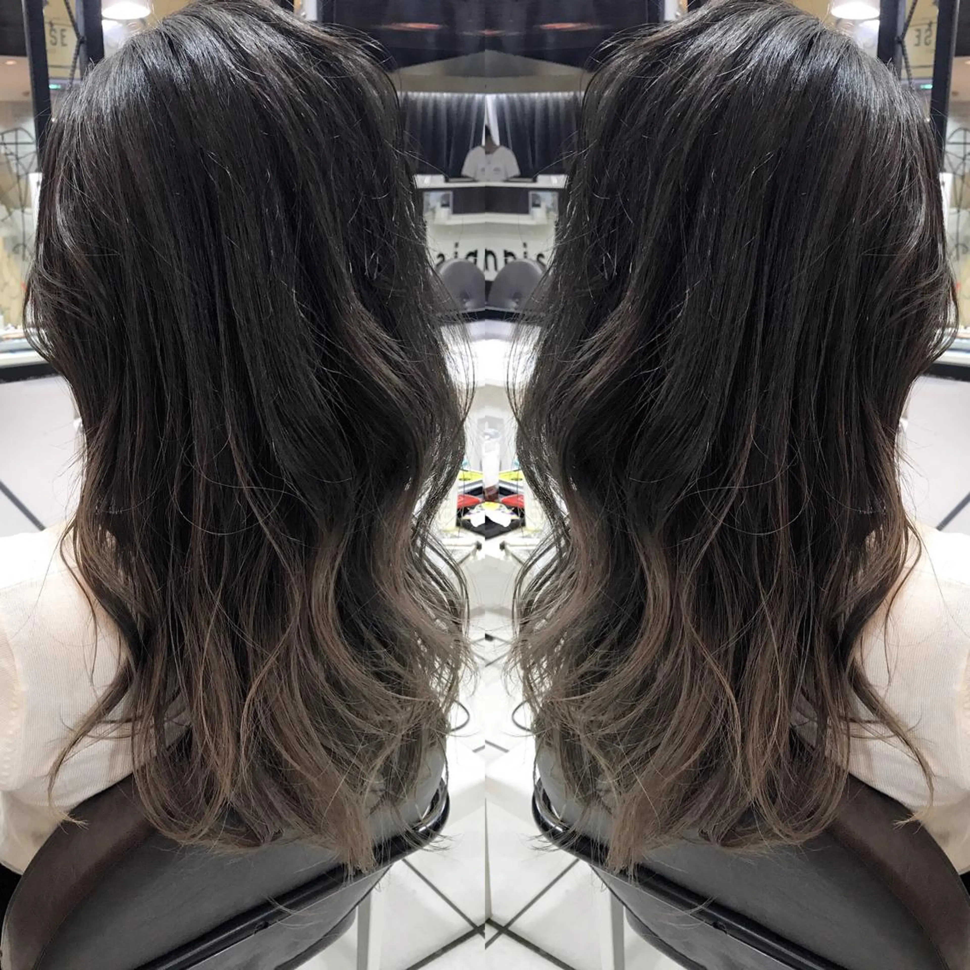 ロング カラー シールエクステ⭐️ オオミタクヤのヘアスタイル