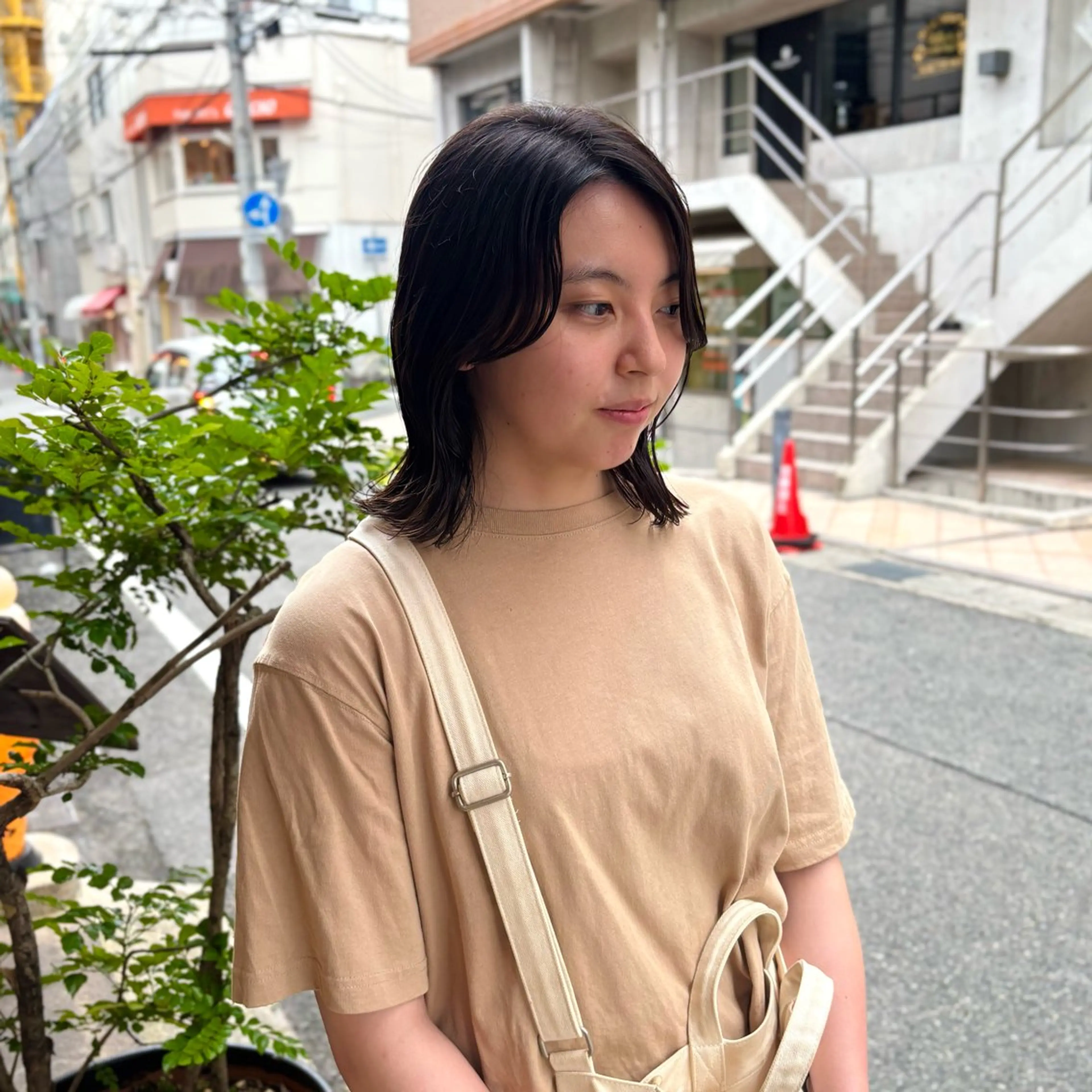 ショート ボブ くびれヘア 顔周りカット カット 芦刈咲来/髪質改善/ 赤み消し/顔周りのヘアスタイル