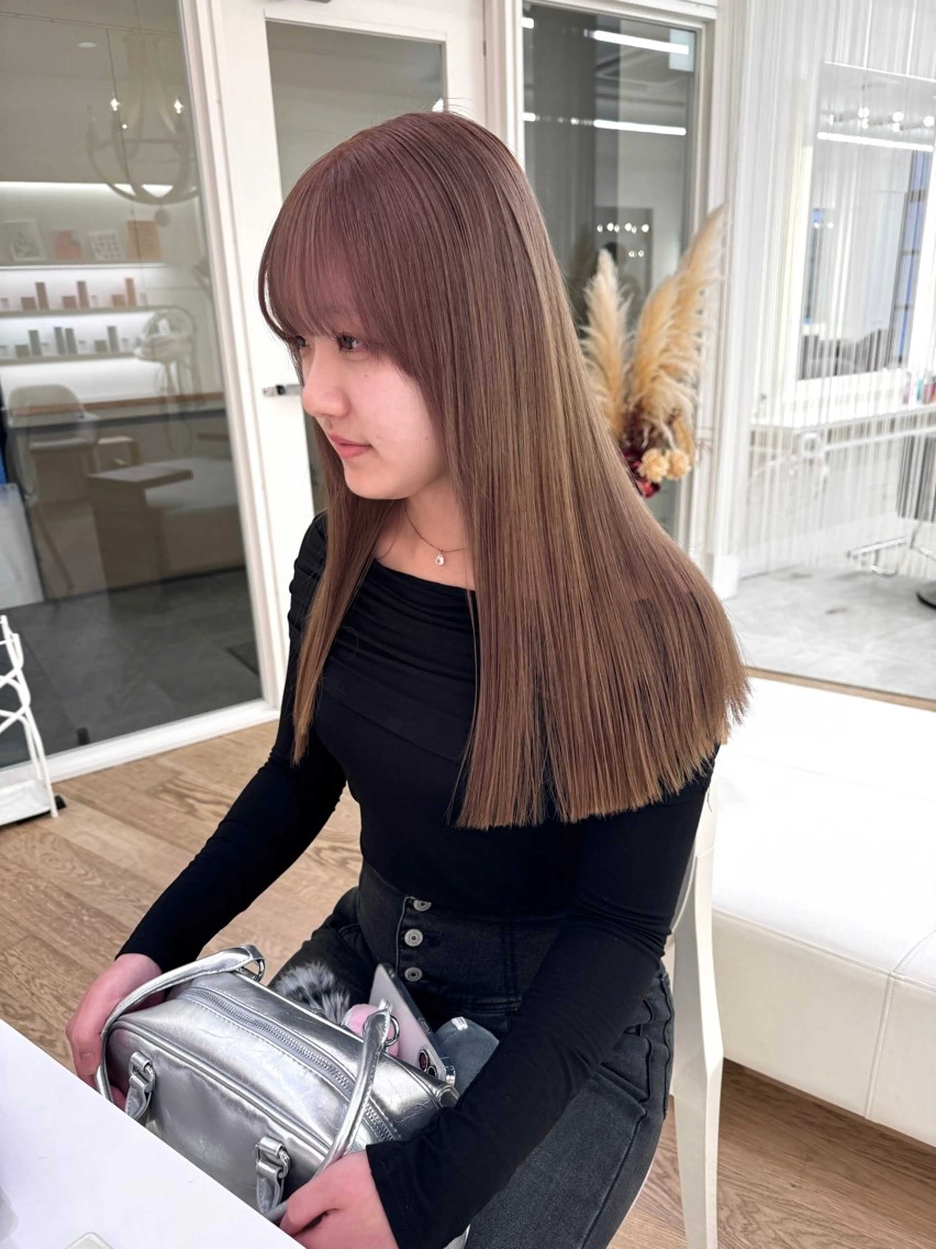 ロング カラー カット ヘアカラー ParveMix NANOのヘアスタイル