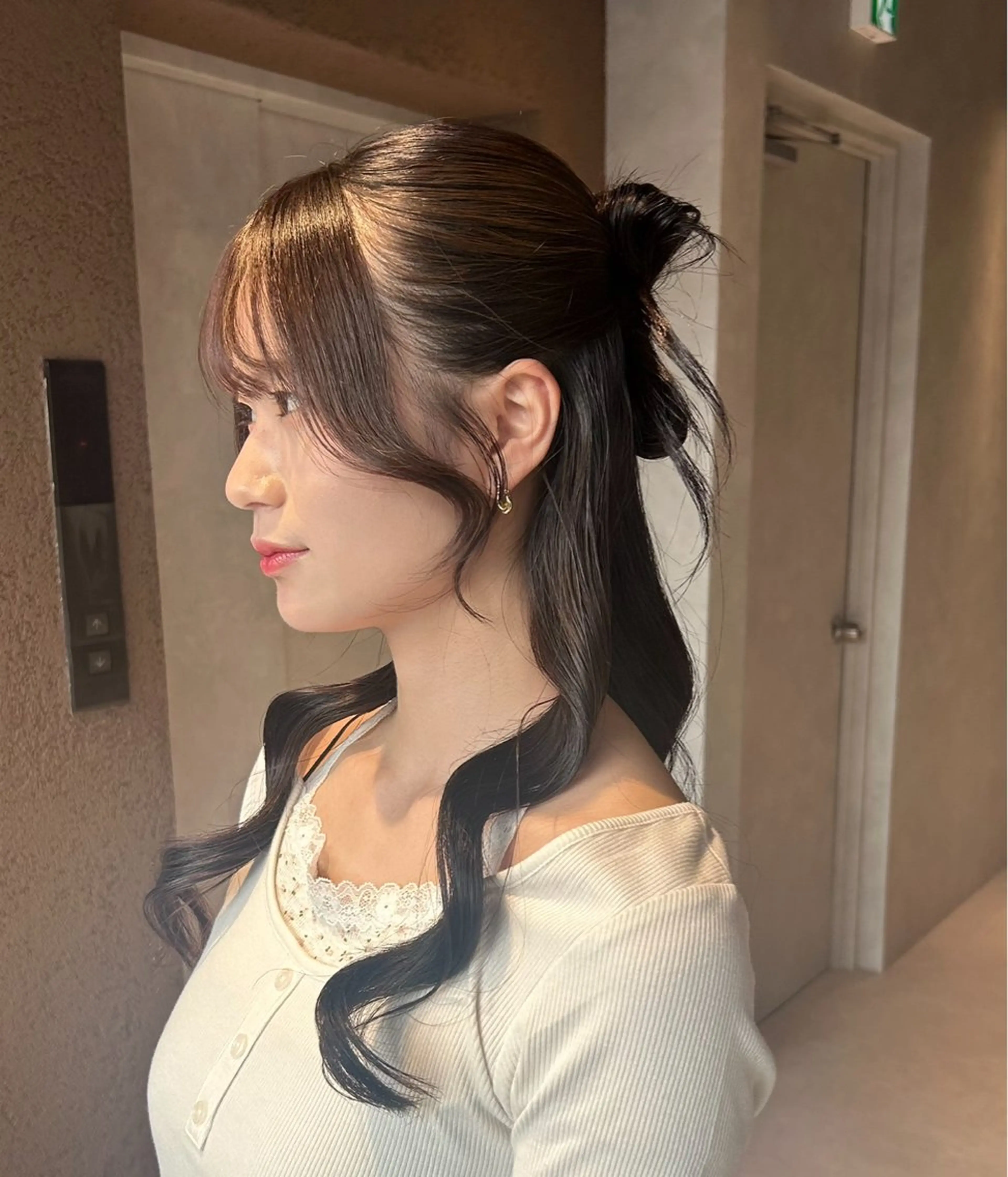 ロング ヘアアレンジ 韓国風ヘア YUKI 🎀のヘアスタイル
