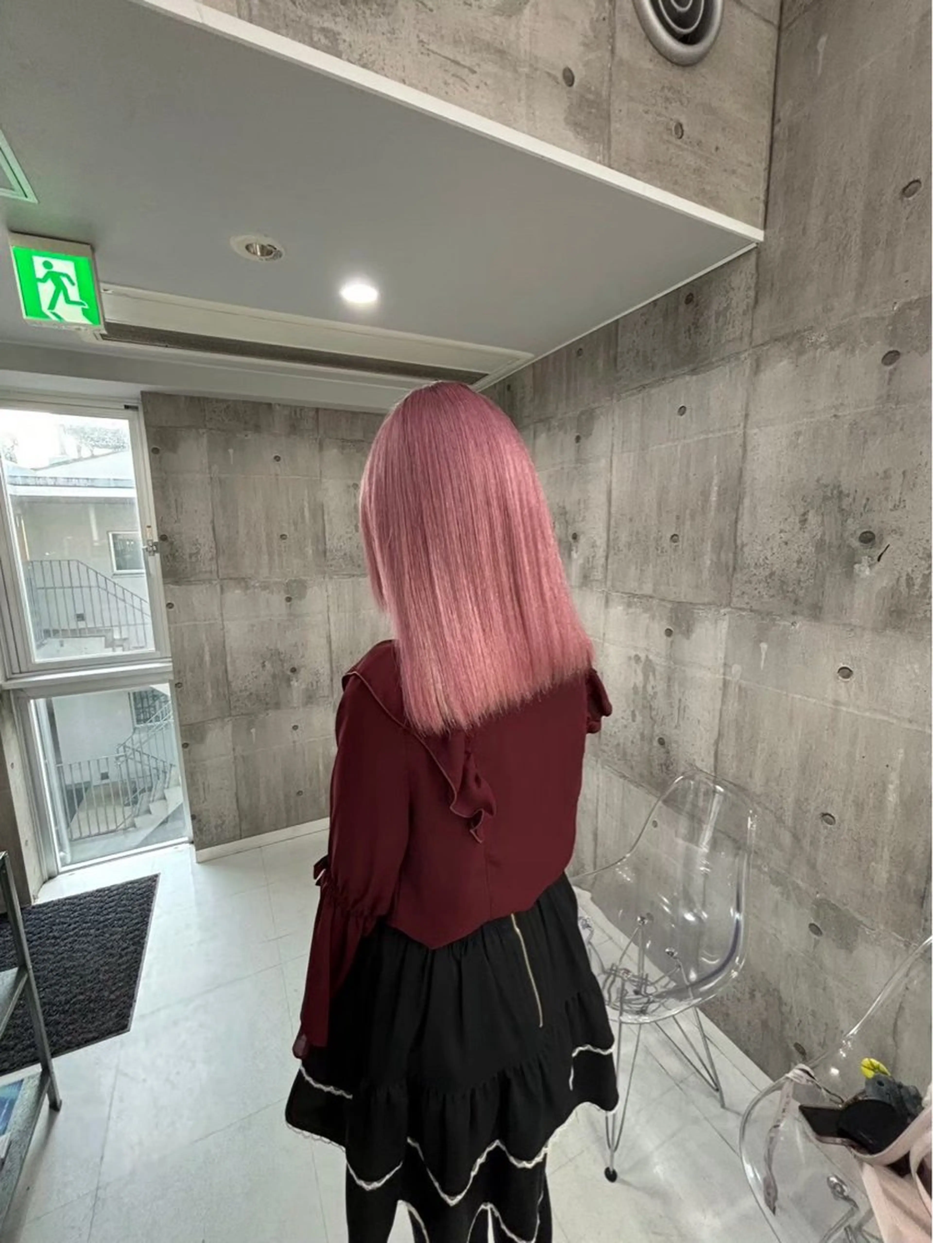 ミディアム カラー ヘアアレンジ ヘアカラー トリートメント ヘアセット ミルクティー/ピンク カラー/ みう🎀のヘアスタイル