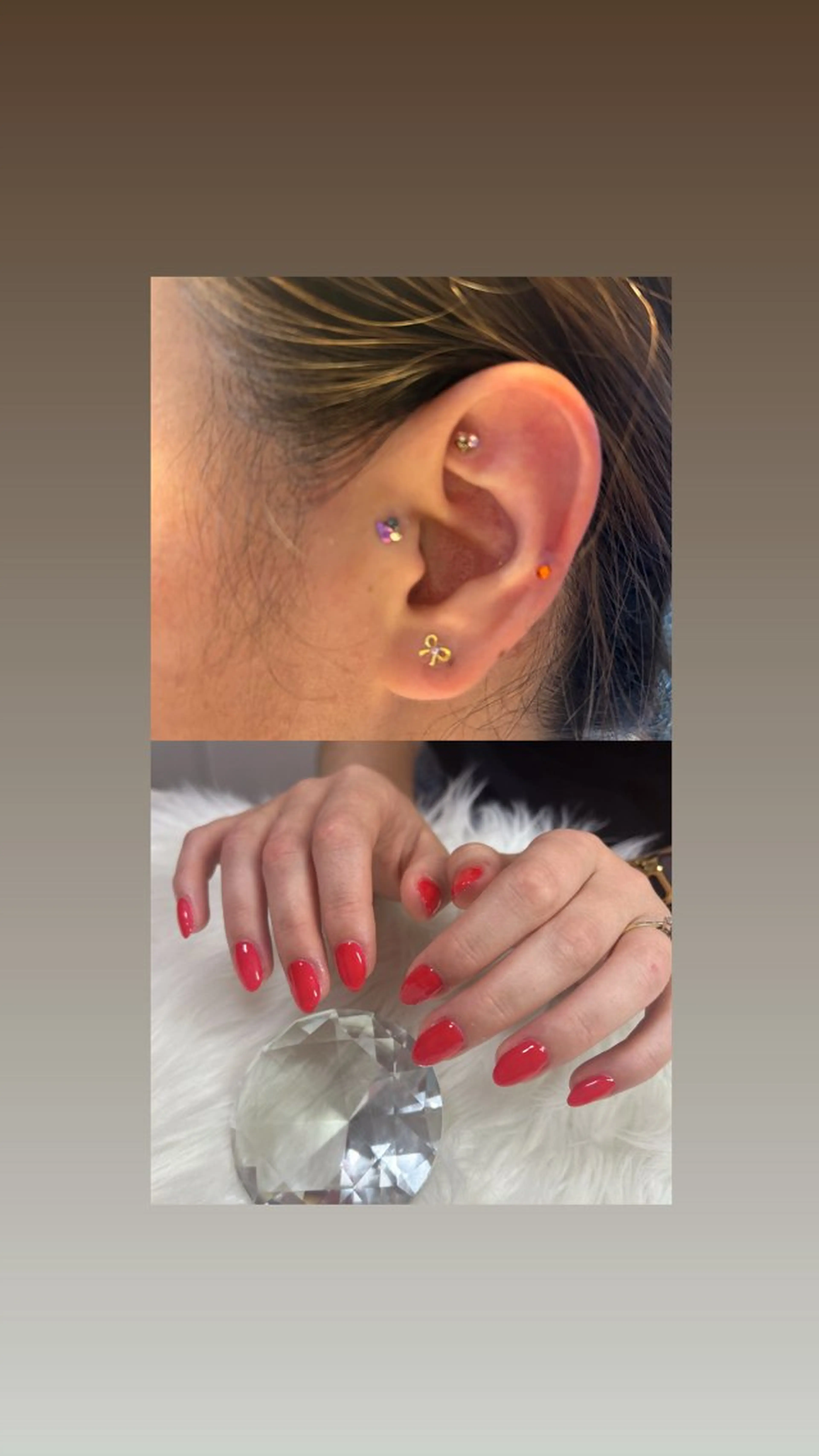 新規様オフ無料⭐︎ネイルワンカラー💅&耳ツボジュエリー（6粒）💎セット‼️の写真