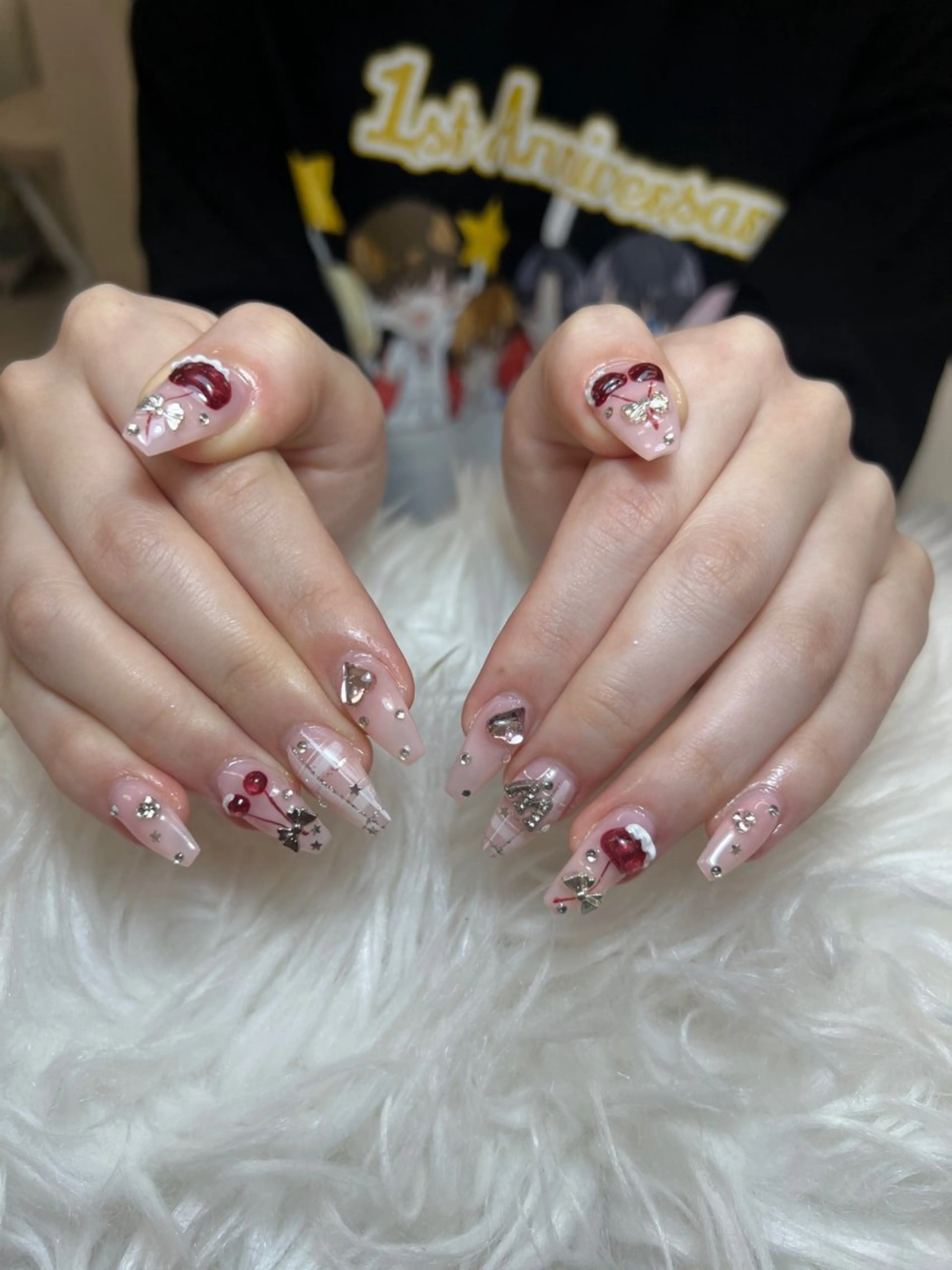 ネイル アートネイル オーロラネイル チークネイル 長さ出し フットネイル Noiranail_ studio所属・Noiranail_ studioのネイルデザイン