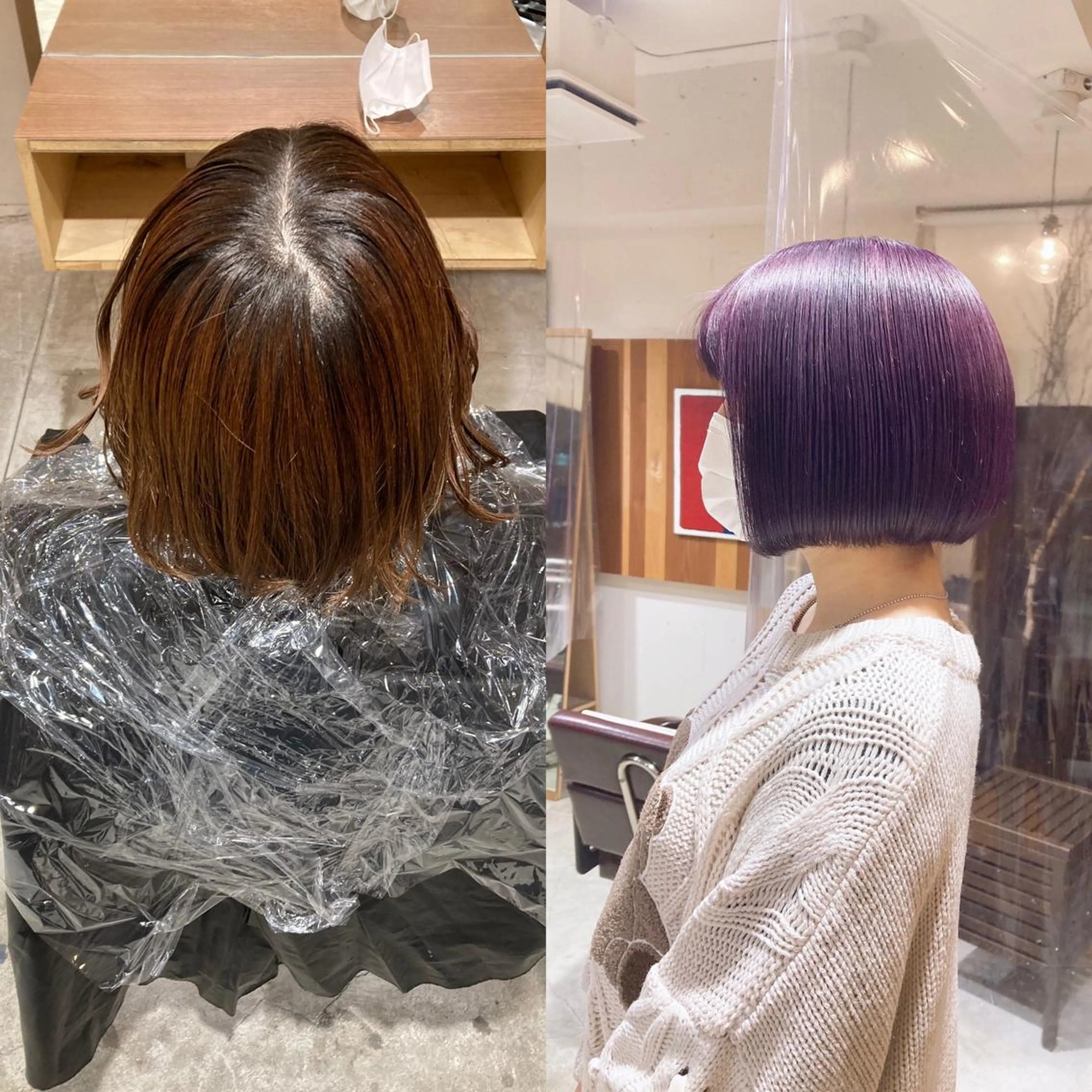 カラー ブリーチ バイオレットカラー 💗モテ髪 ハイトーンあや💗のヘアスタイル