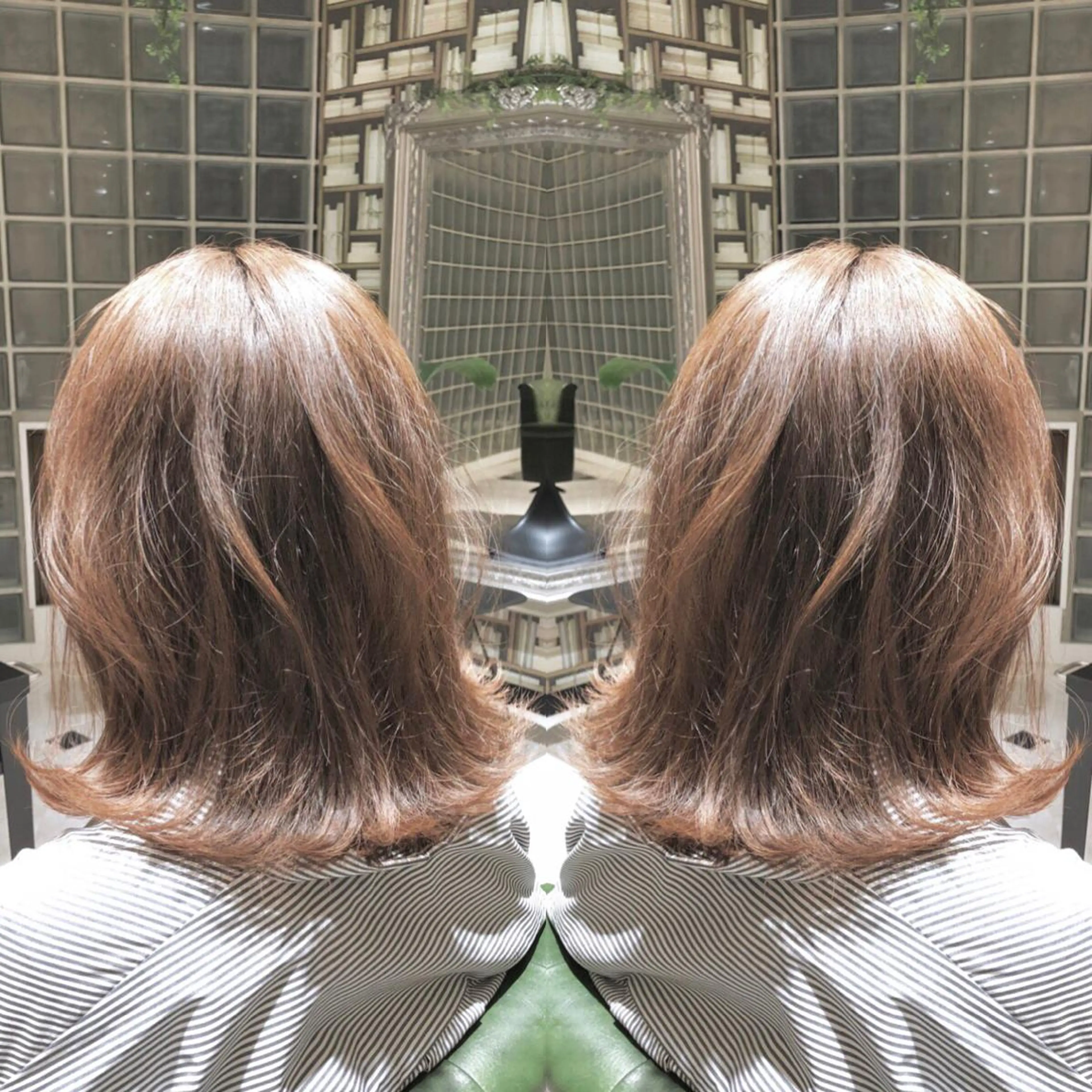 ミディアム カラー パーマ ヘアアレンジ tocca所属・毎月通える価格♪ 杉本真基のヘアスタイル