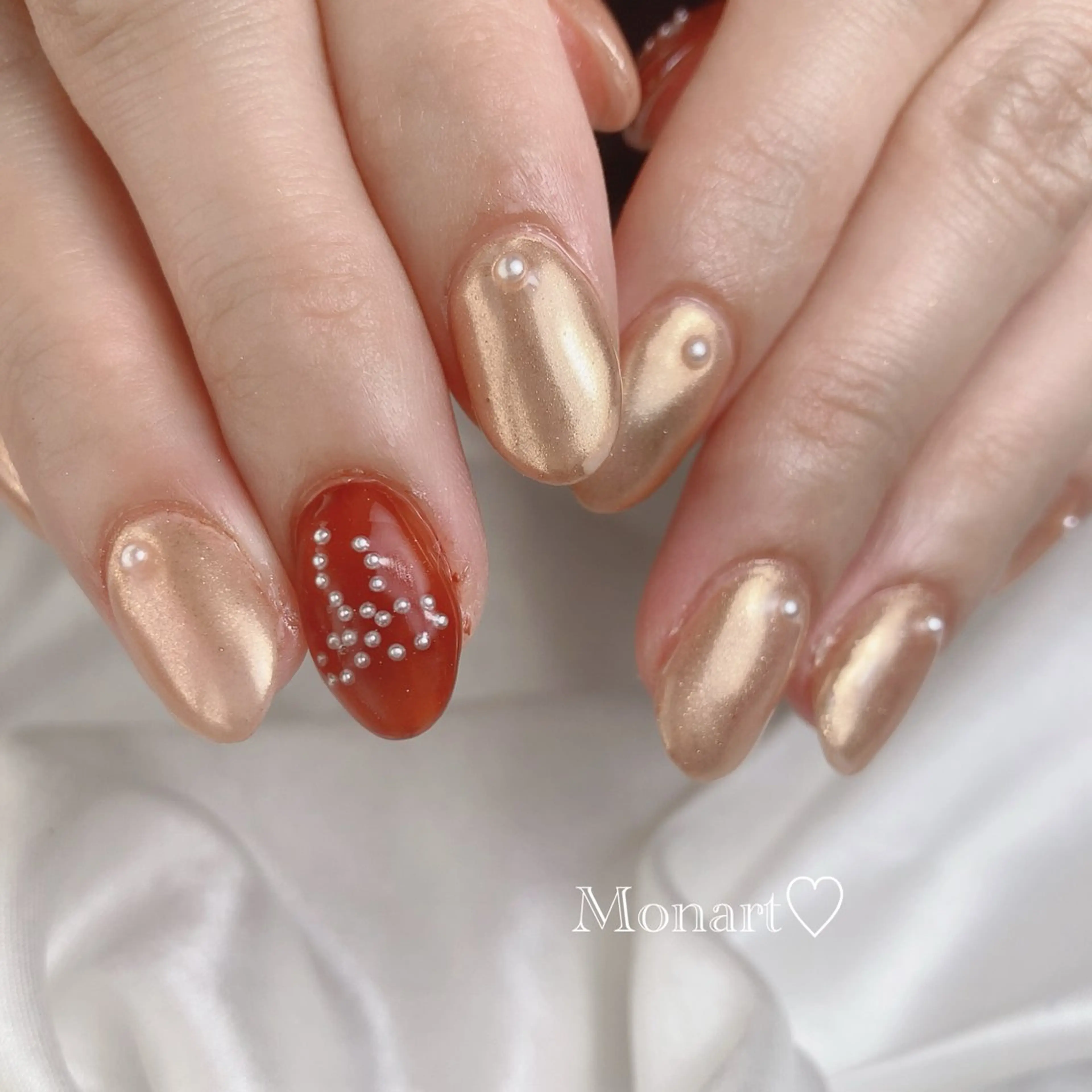 ネイル リボン Monart♡ Misaoのネイルデザイン