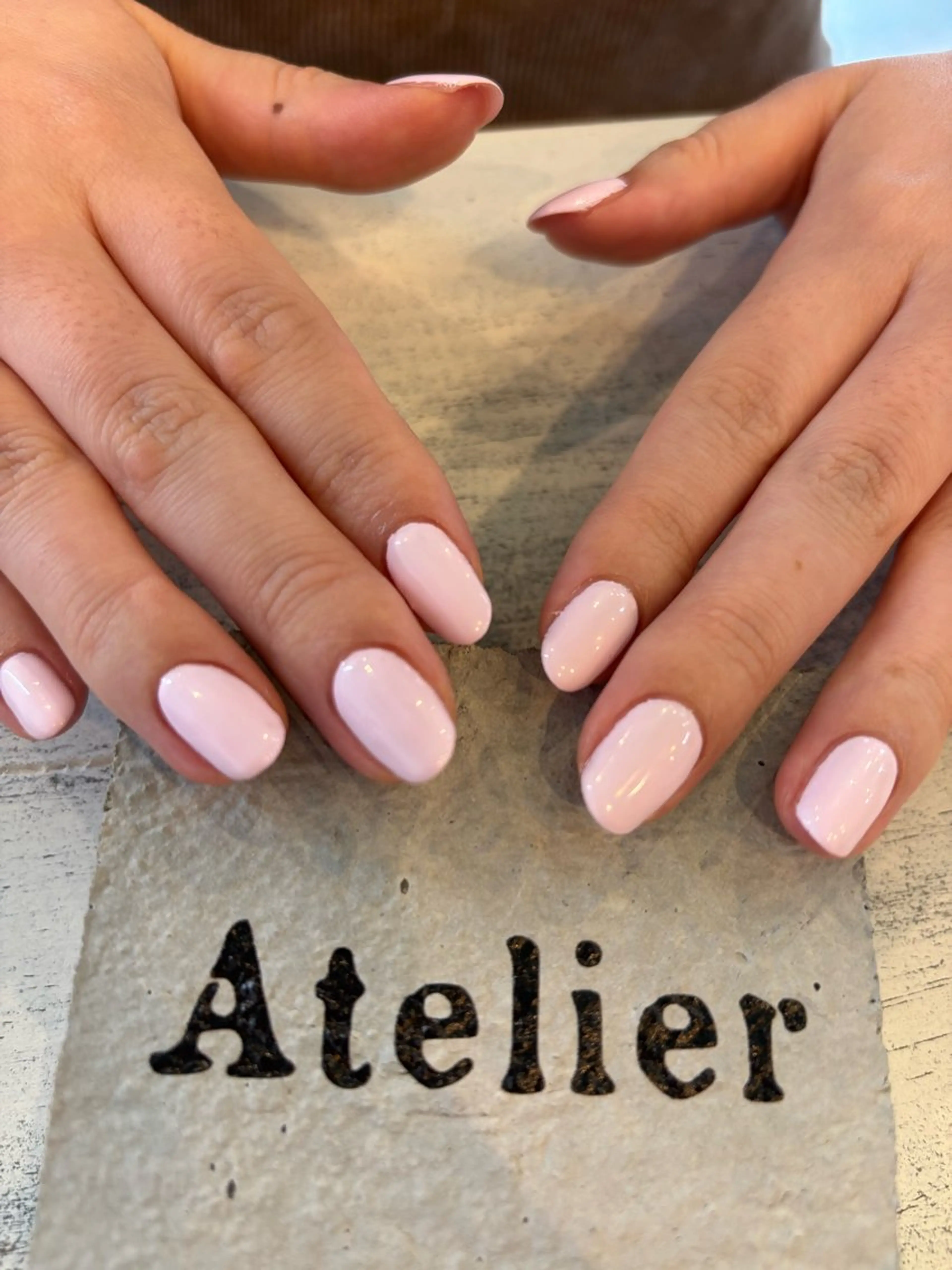 ネイル ブルー ピンク Atelier Mikiのネイルデザイン