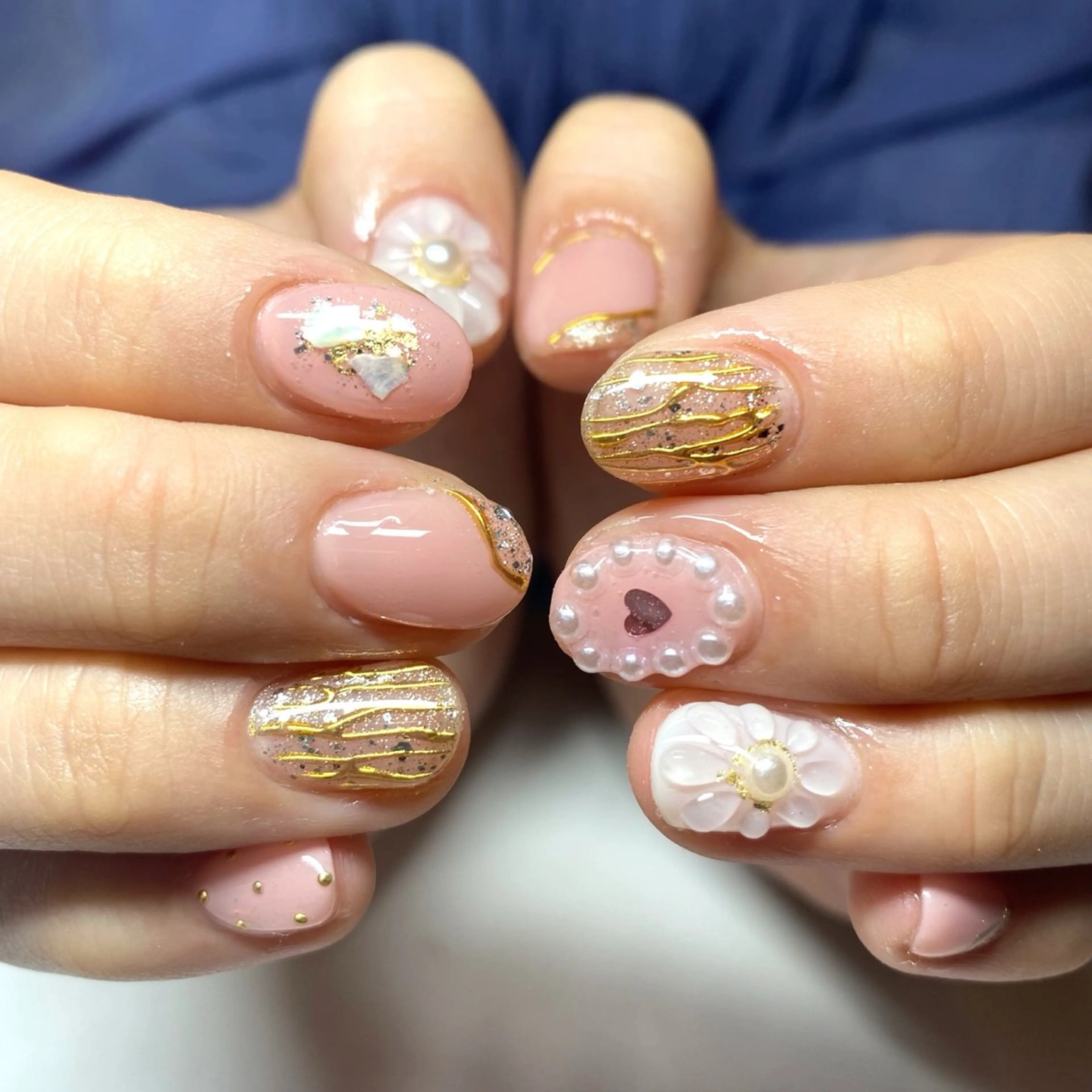 ネイル フレンチネイル ミラーネイル ハンドネイル Nails VINATIのネイルデザイン
