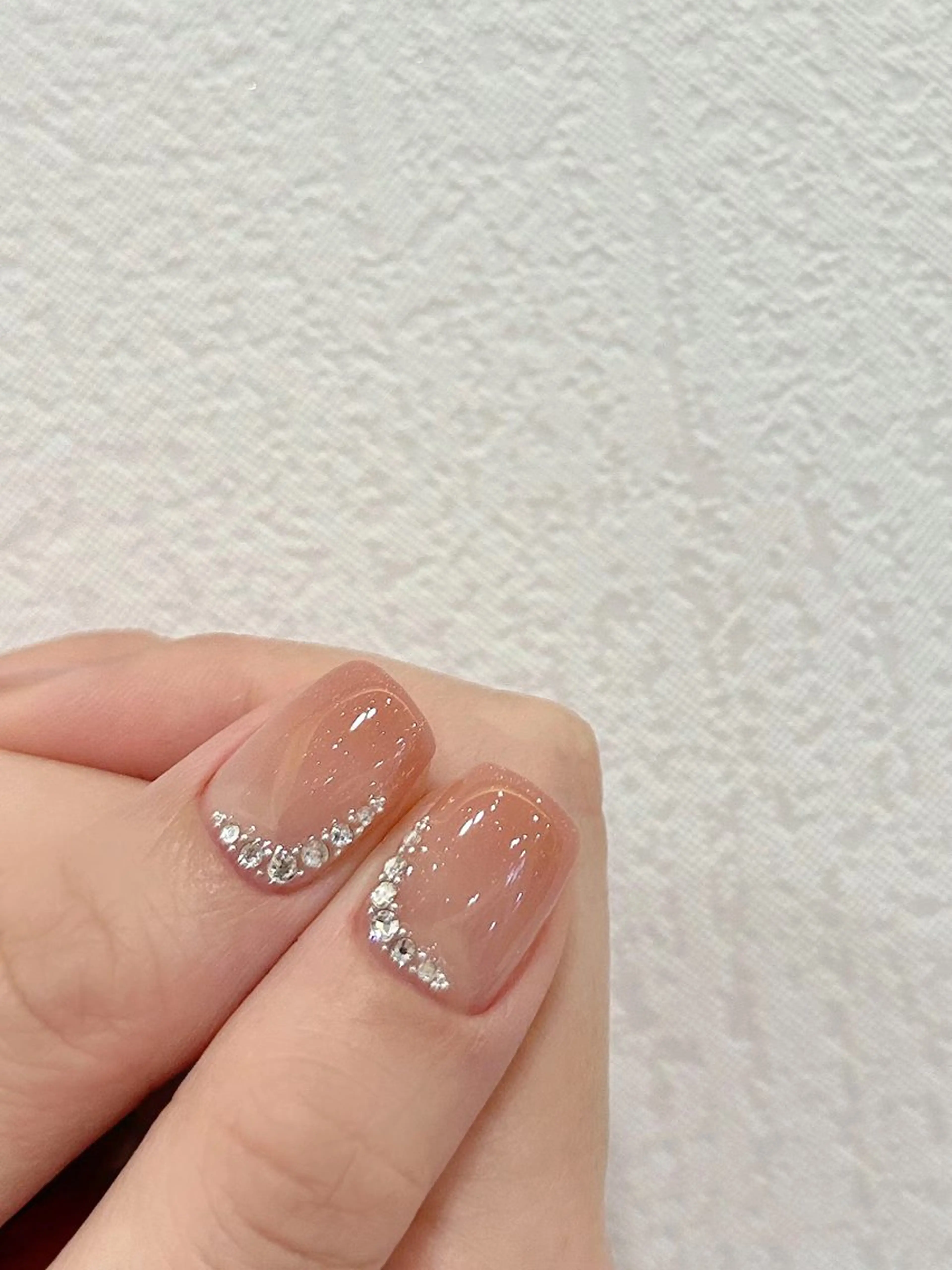 ネイル ジェルネイル ハート 韓国ネイル ニュアンスネイル オフィスネイル Niko nailサロンのネイルデザイン