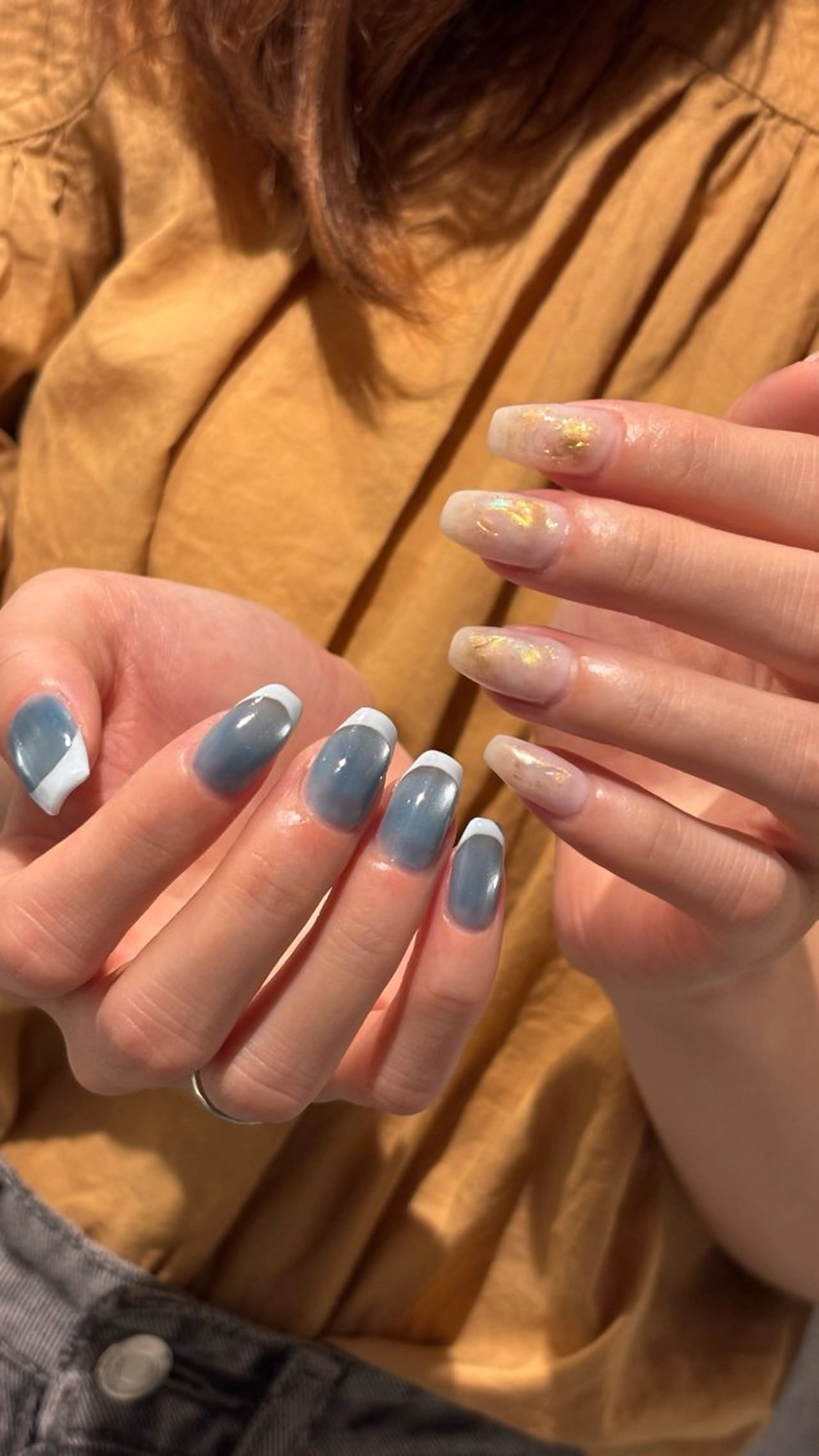 ネイル フレンチネイル マグネットネイル ニュアンスネイル シンプルネイル ハンドネイル Umi Nail salon所属・Umi Nail /Akariのネイルデザイン