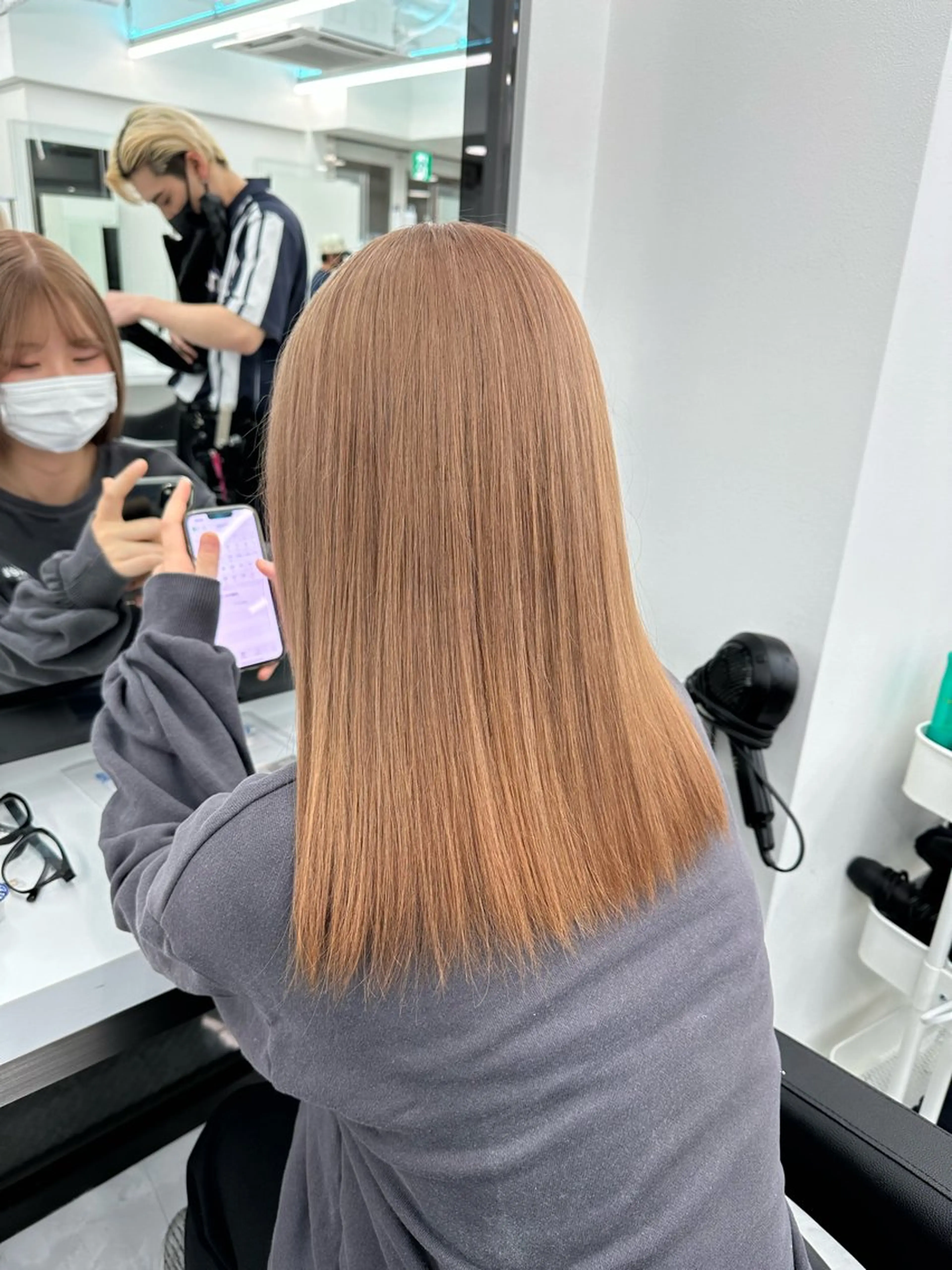 ミディアム カラー ダブルカラー 韓国ヘアKYONのヘアスタイル