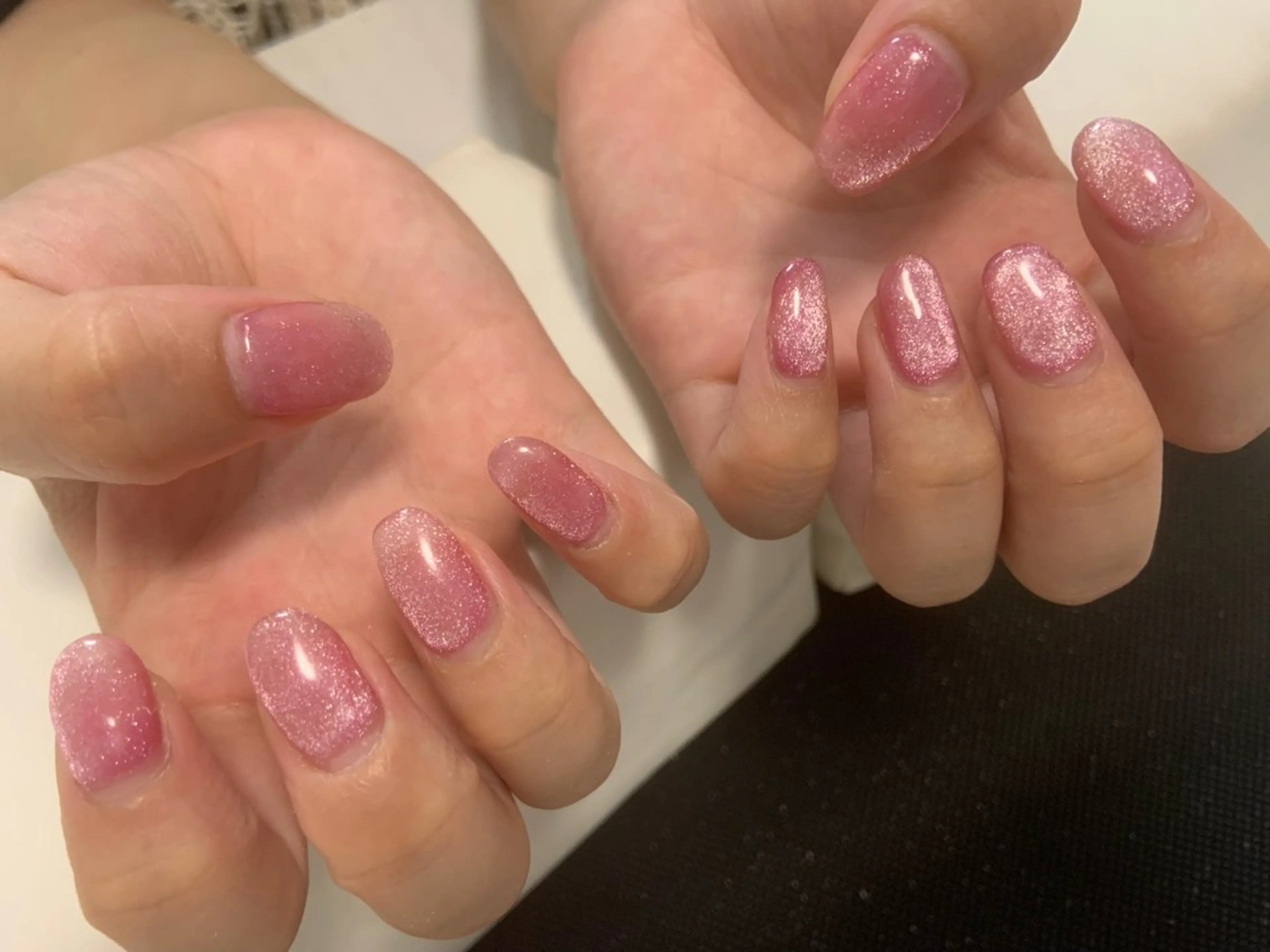 ネイル マグネットネイル ピンク ハンドネイル nail salon E.U.B所属・nailsalon E.U.Bのネイルデザイン