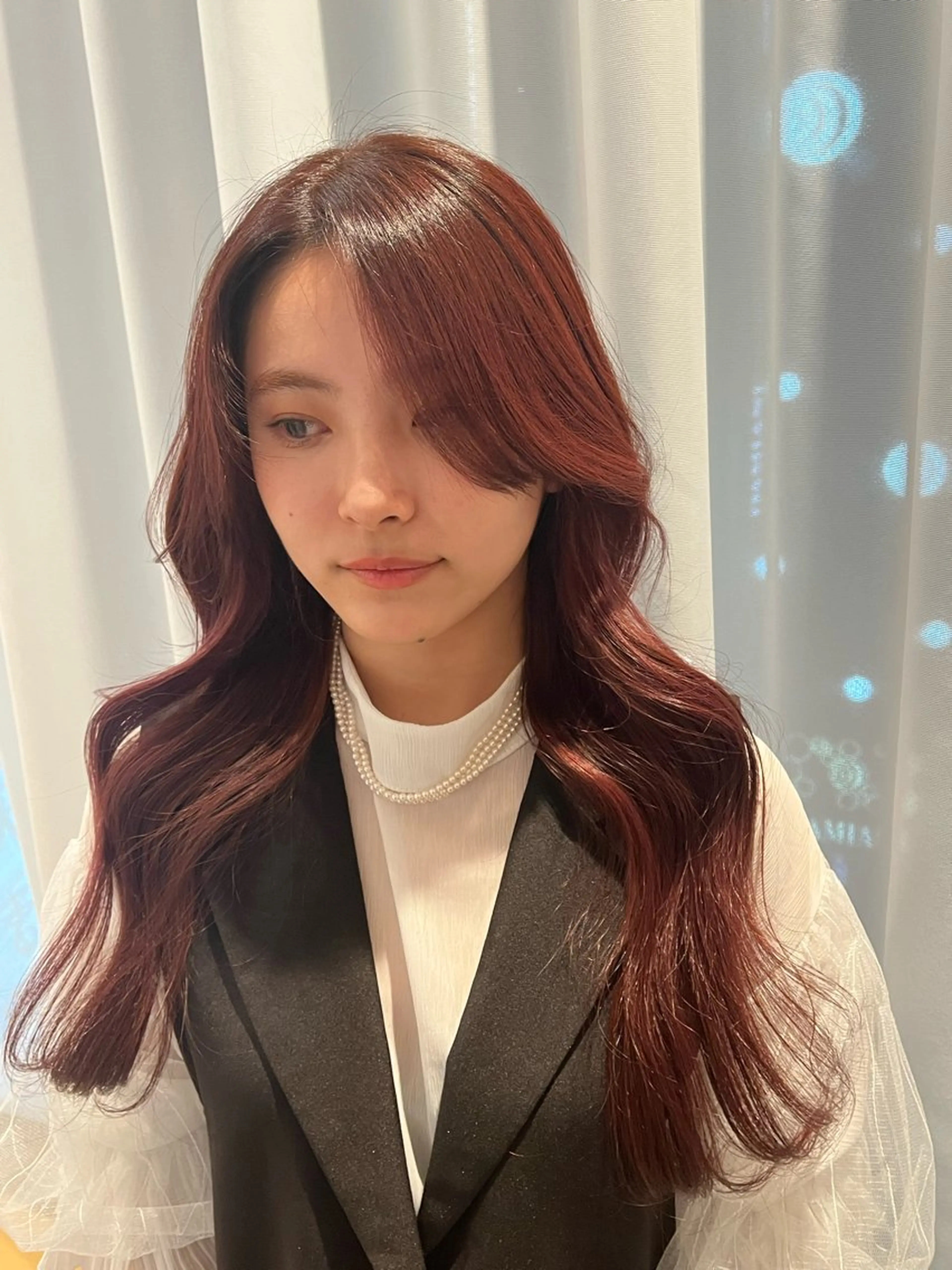ロング 透明感カラー/似合わ せ前髪/柴田礼空のヘアスタイル