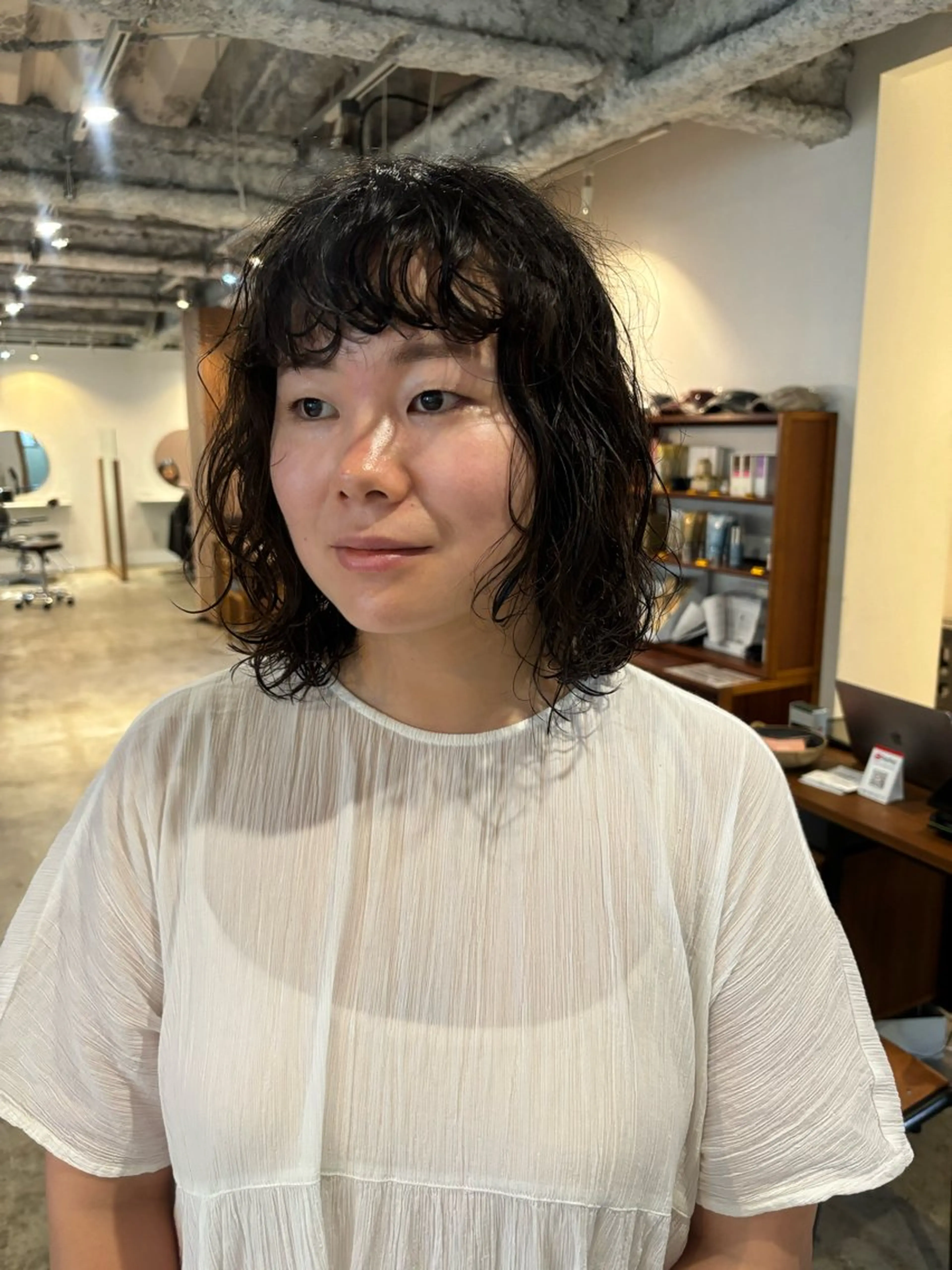 ショート カラー パーマ カット パーマ トリートメント Hayashi Shioriのヘアスタイル