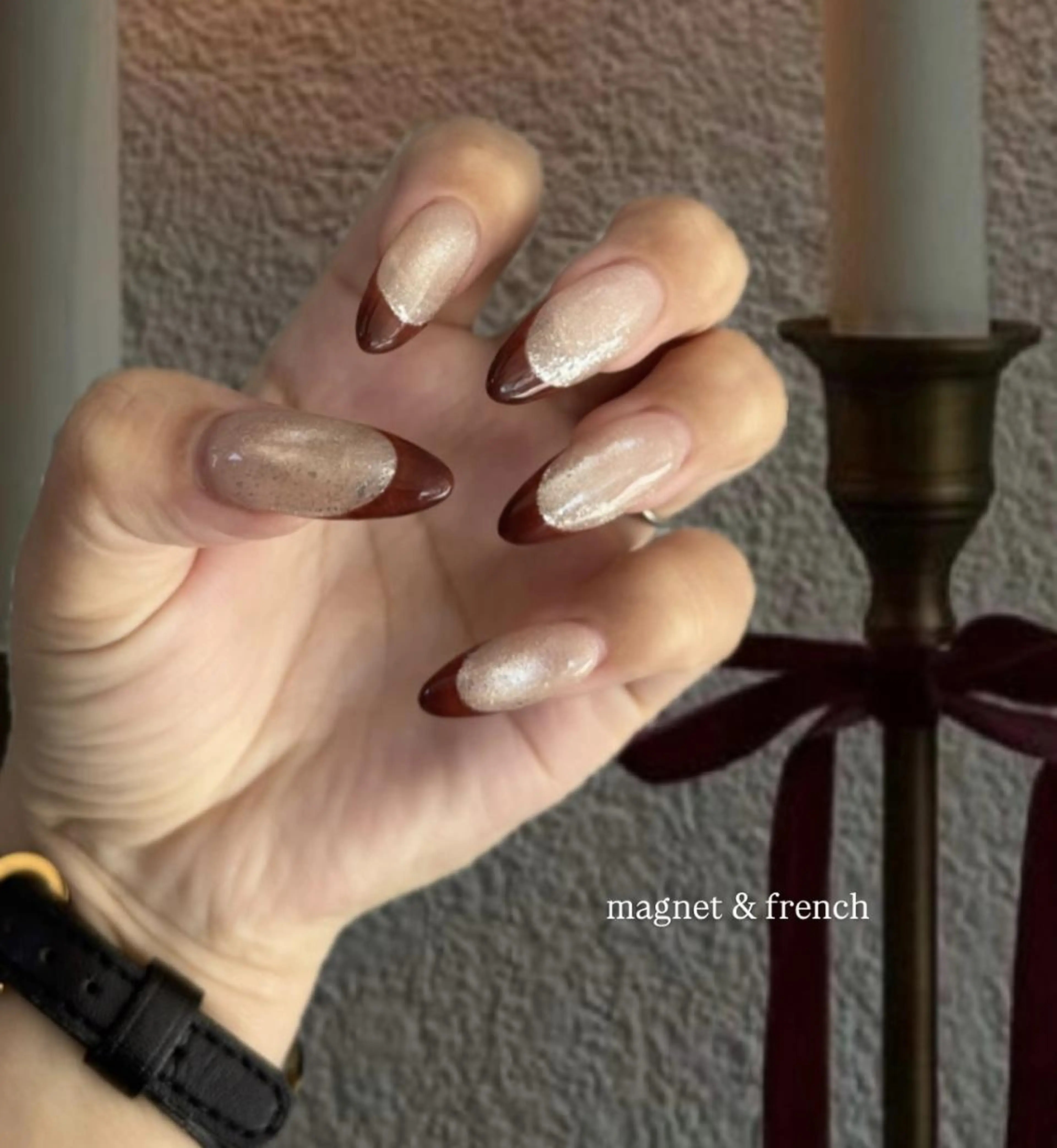 ネイル ラメ(グリッター) ストーンネイル ハンドネイル Teasiameme 宮本のネイルデザイン