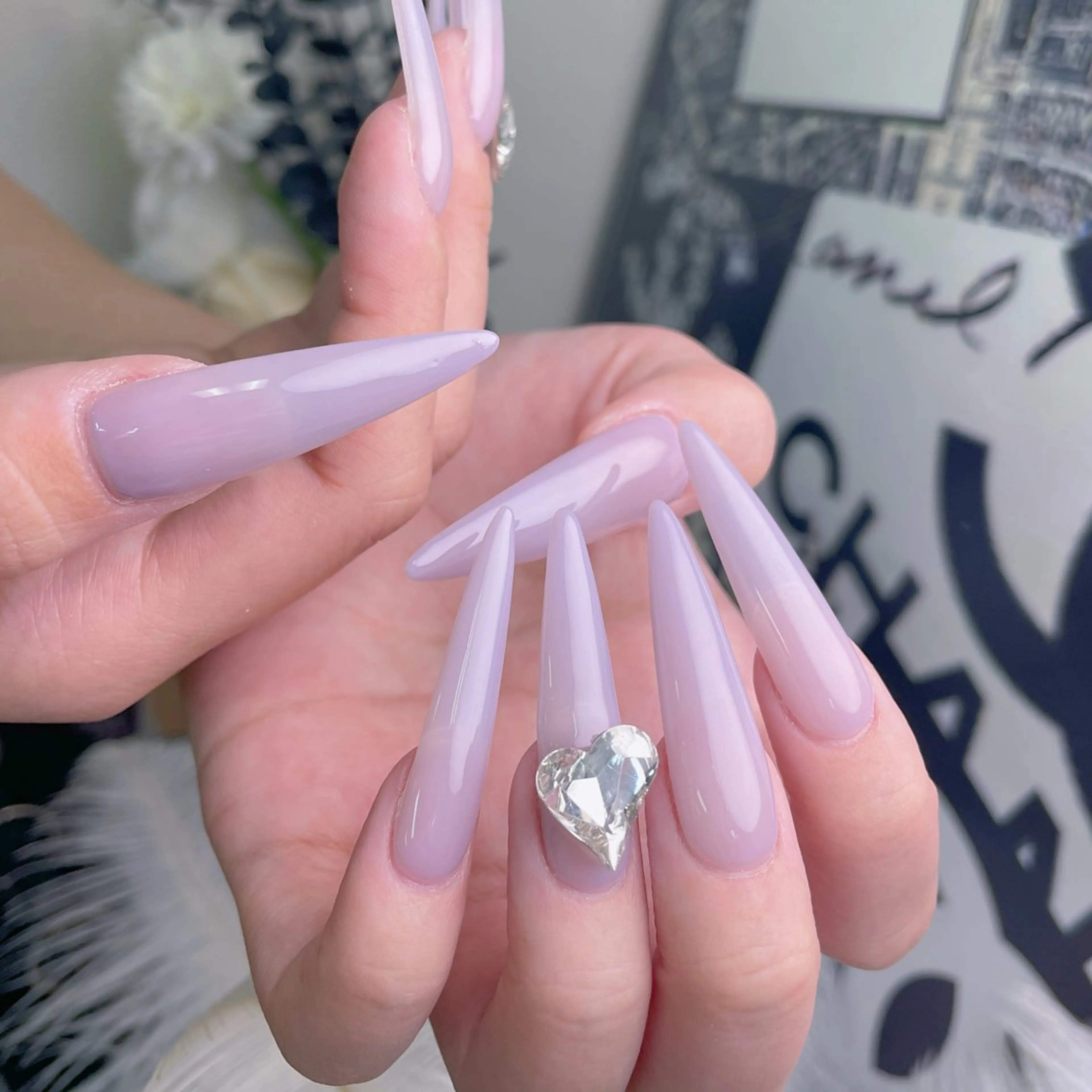 ネイル ハート 韓国ネイル スカルプネイル 夏ネイル ワンホンネイル ハンドネイル MELODY BEAUTY SALON所属・Melody  スカルプ専門店のネイルデザイン