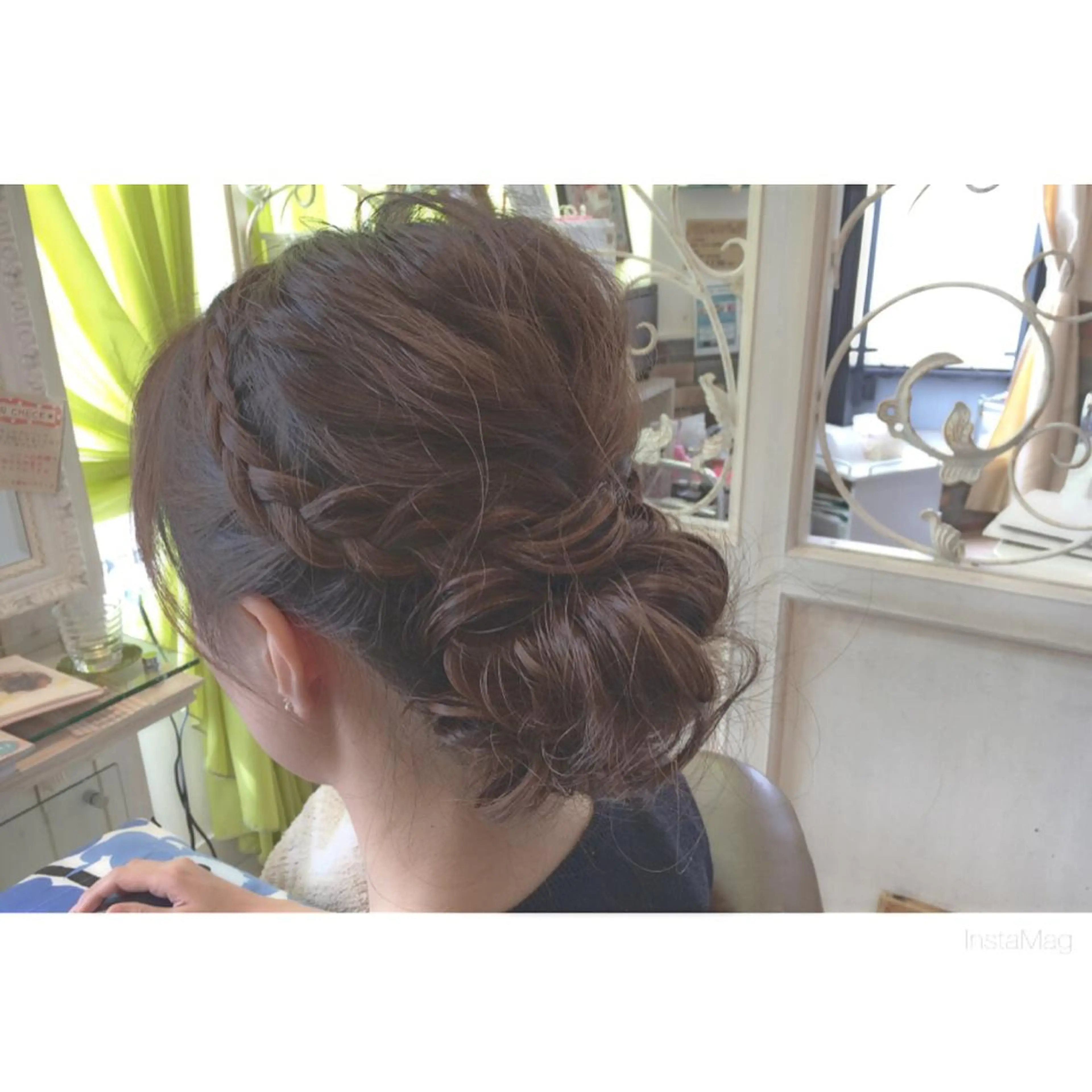 ミディアム セミロング ロング カラー パーマ ヘアアレンジ 江原 彩華のヘアスタイル