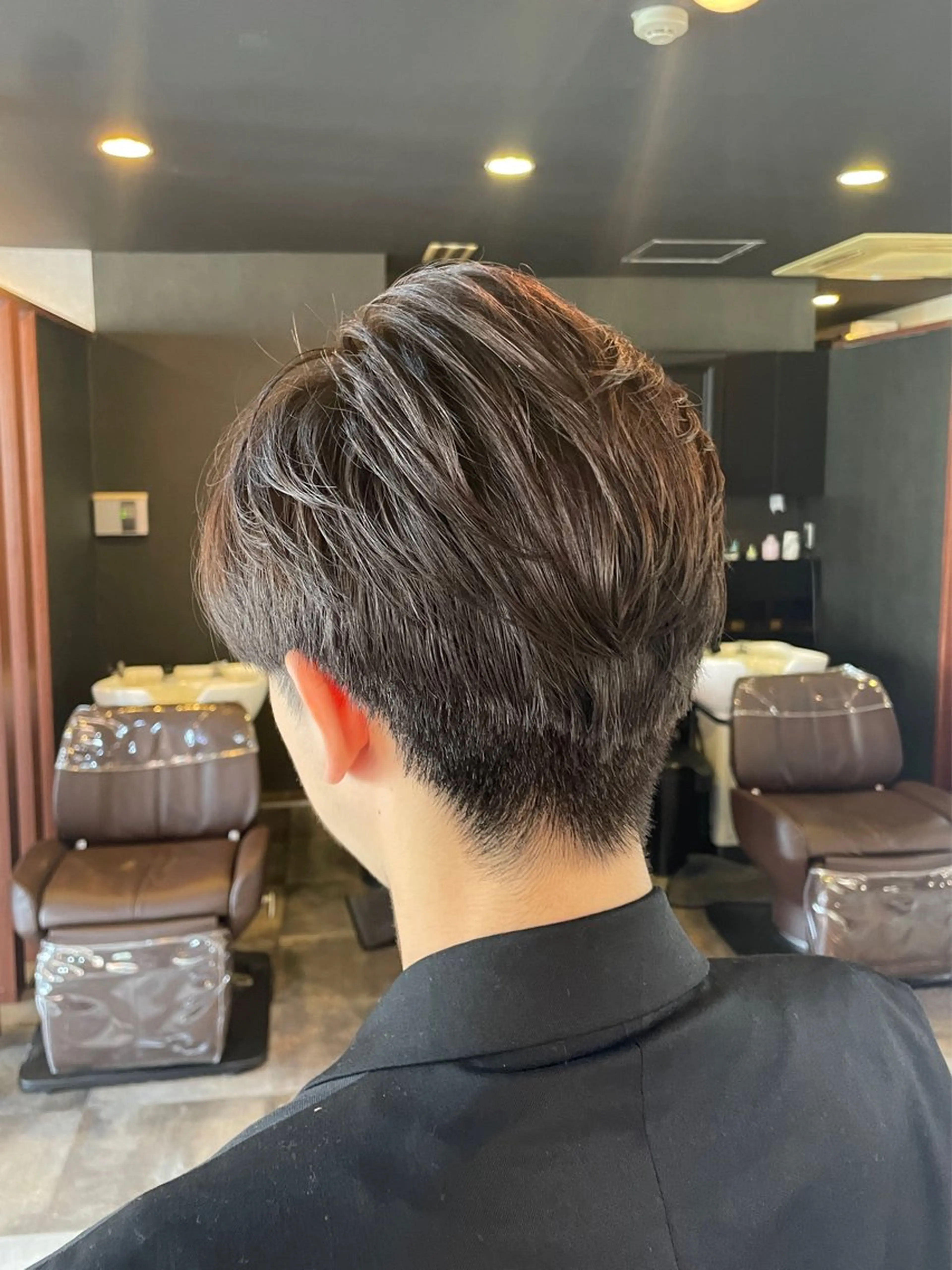 ショート パーマ メンズ eim hair rink  長津田店所属・🫧透明感カラー 🫧しほのヘアスタイル
